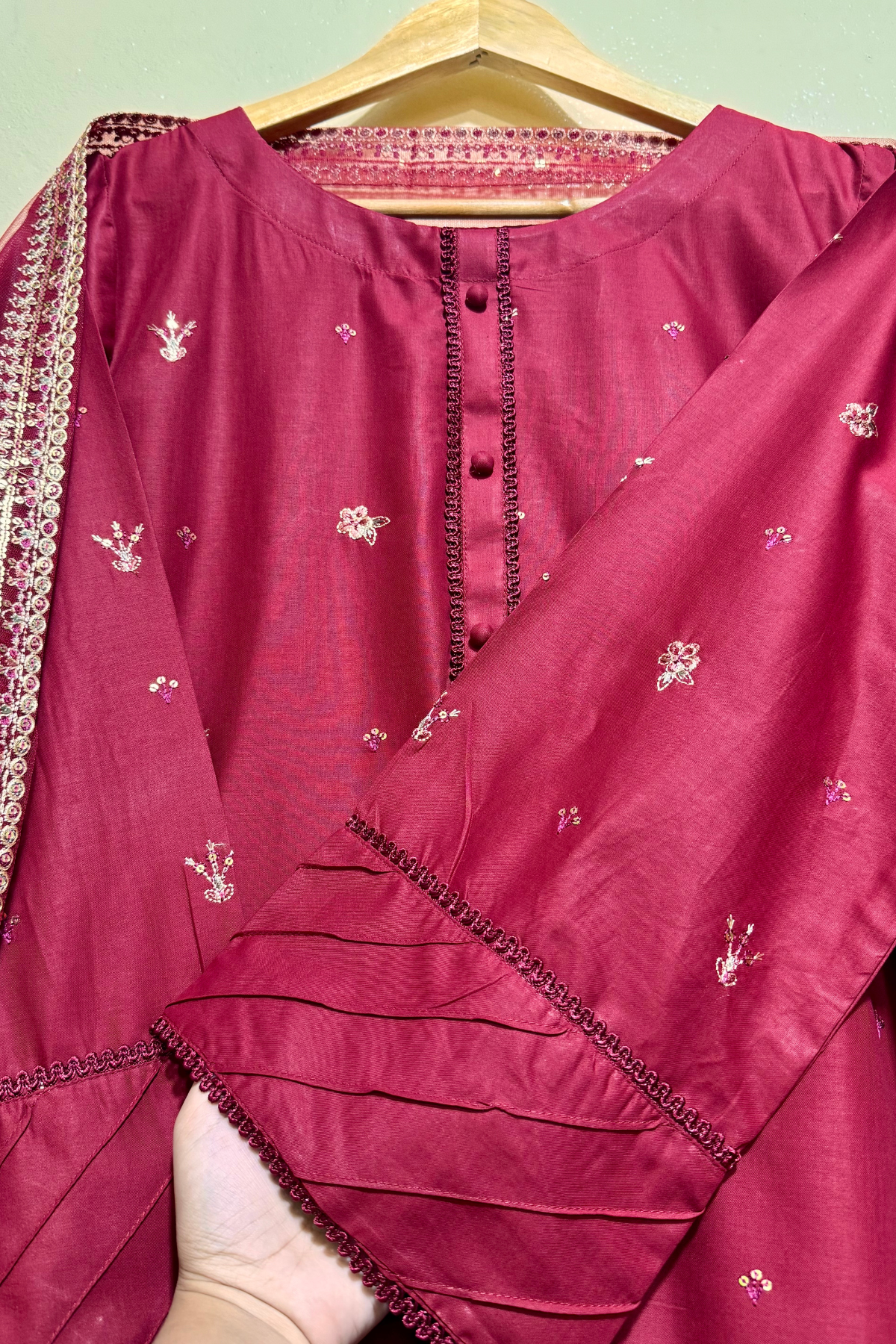 Ruby Mist 3Pc Embroidered Lawn Dress