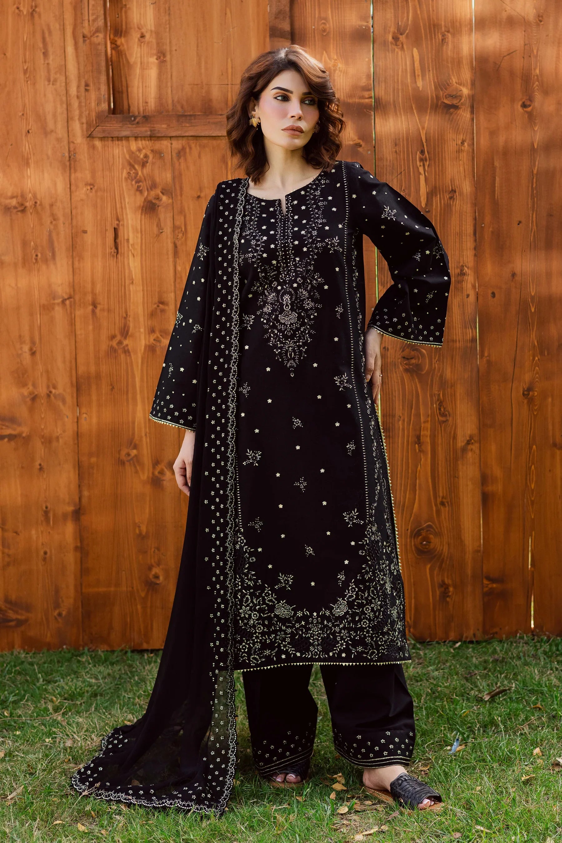 Aasfina 3Pc Embroidered Dress
