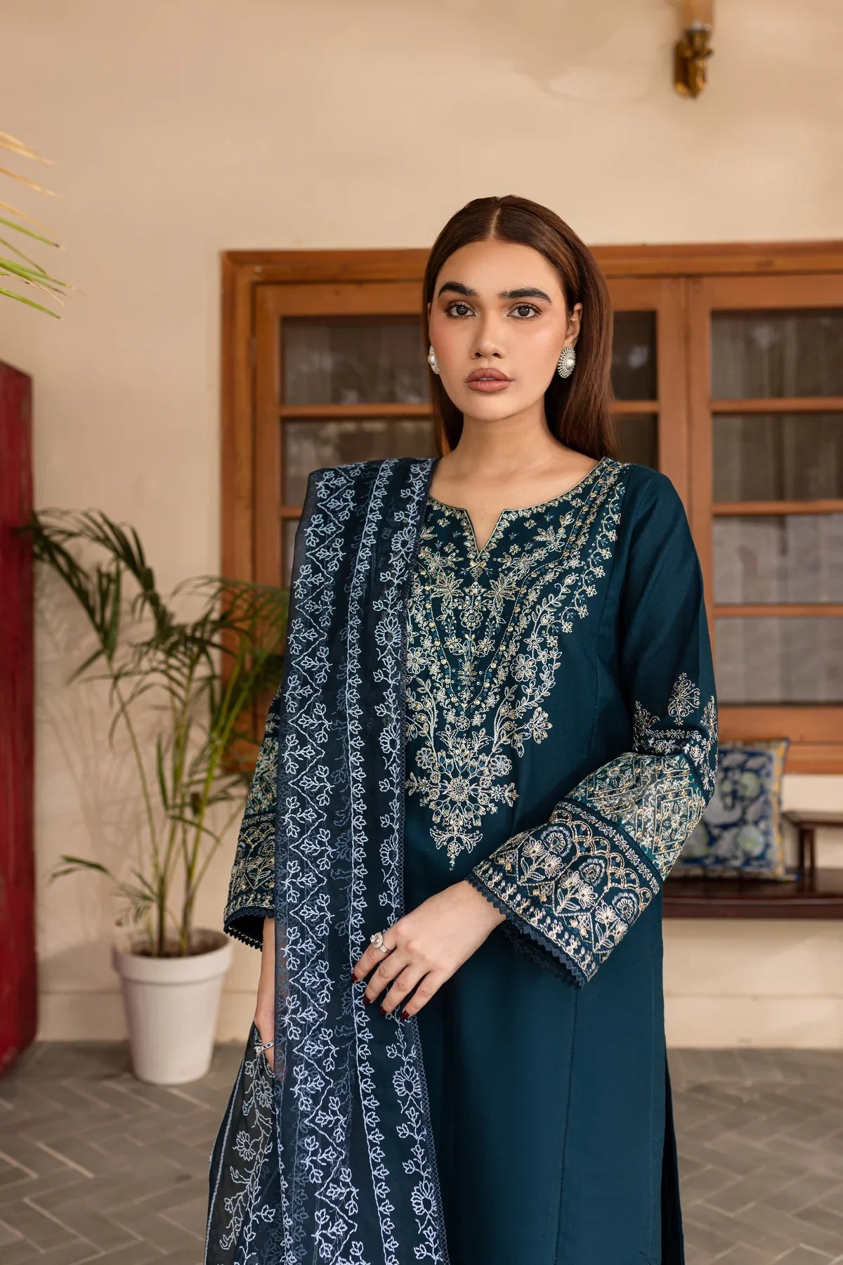 Amari 3Pc Embroidered Dress