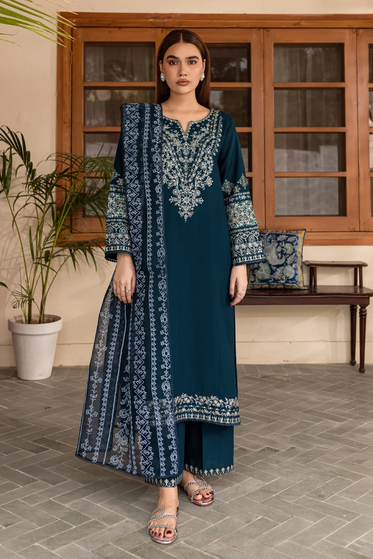 Amari 3Pc Embroidered Dress