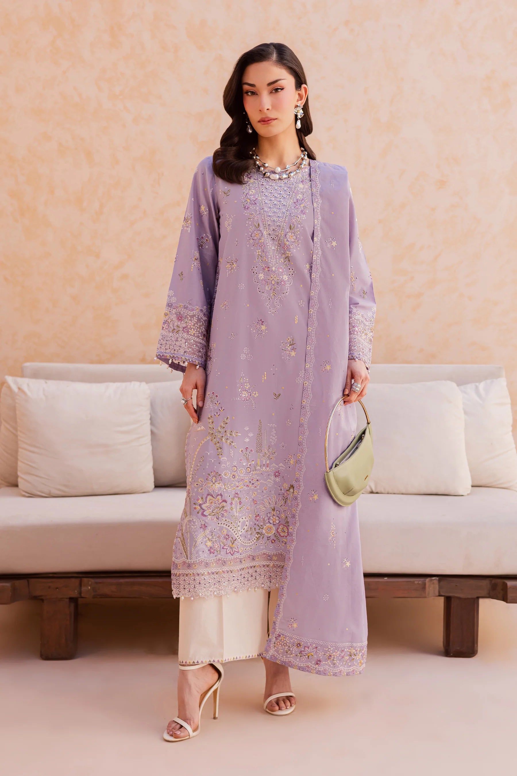 Bagh 3Pc Festive Embroidered Dress