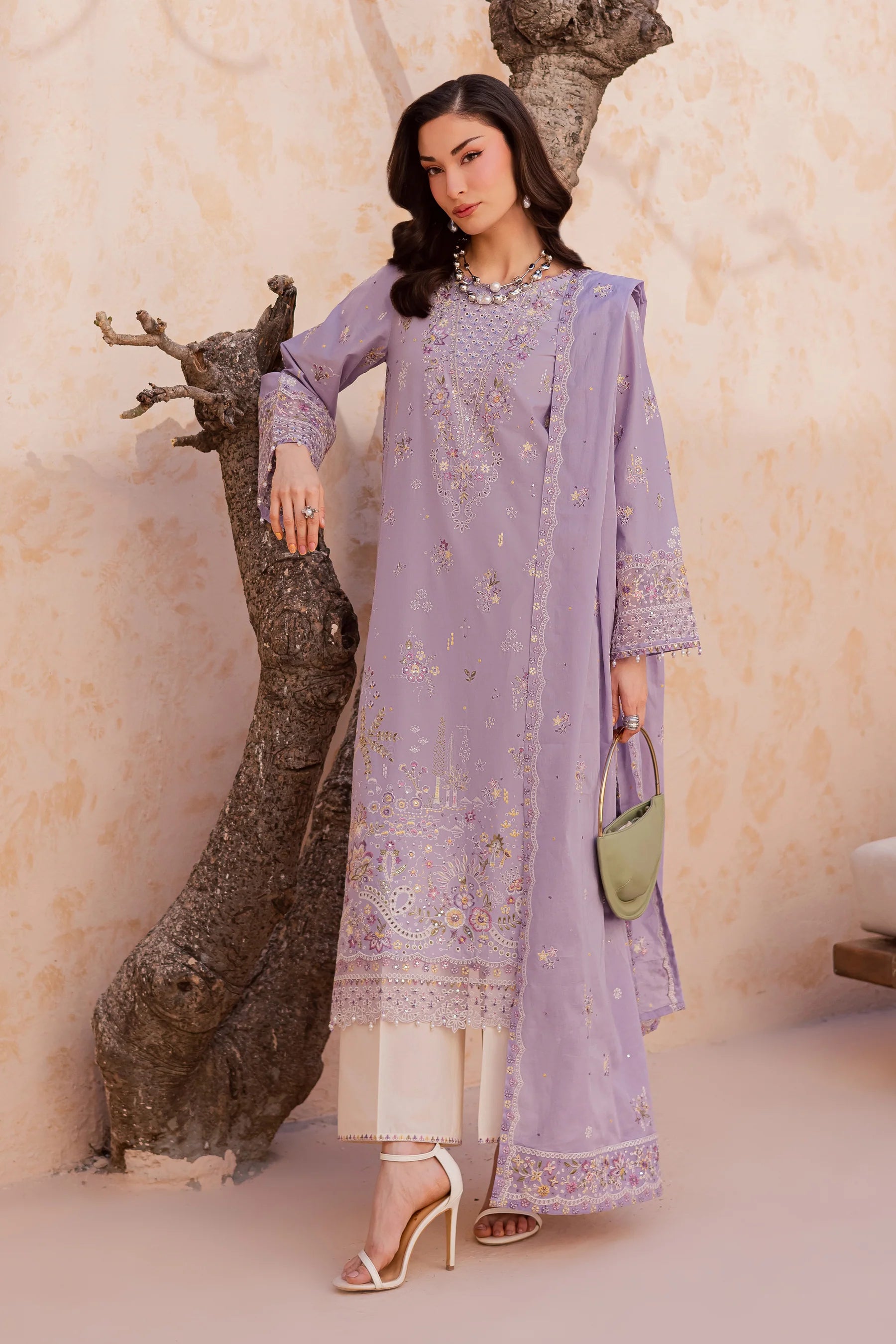 Bagh 3Pc Festive Embroidered Dress