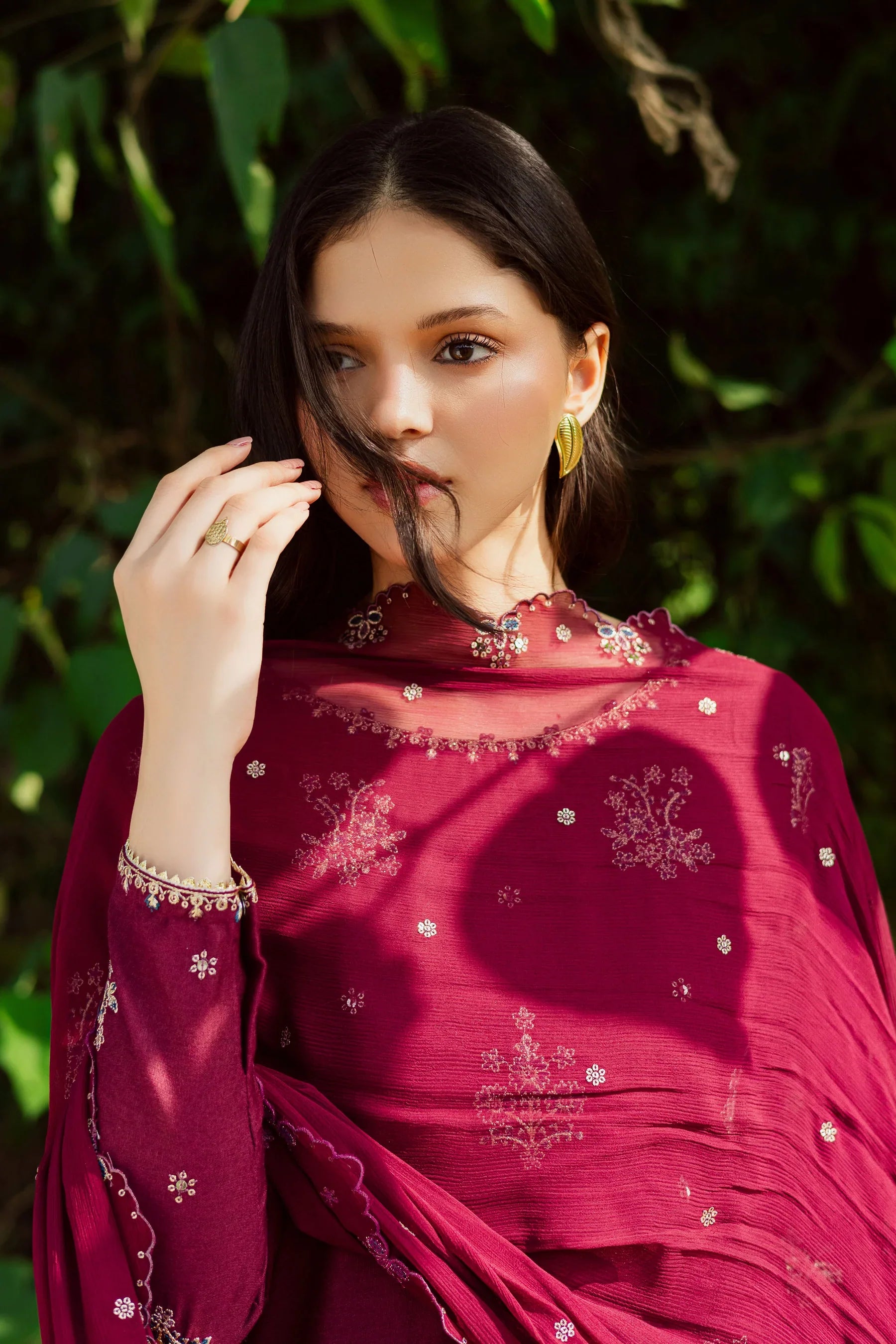 Bells 3Pc Embroidered Dress