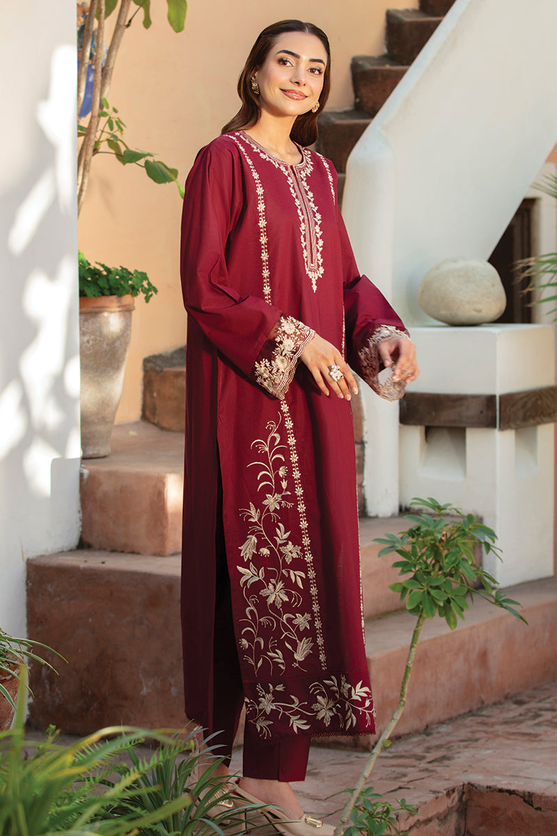 Cherry 2Pc Embroidered Dress