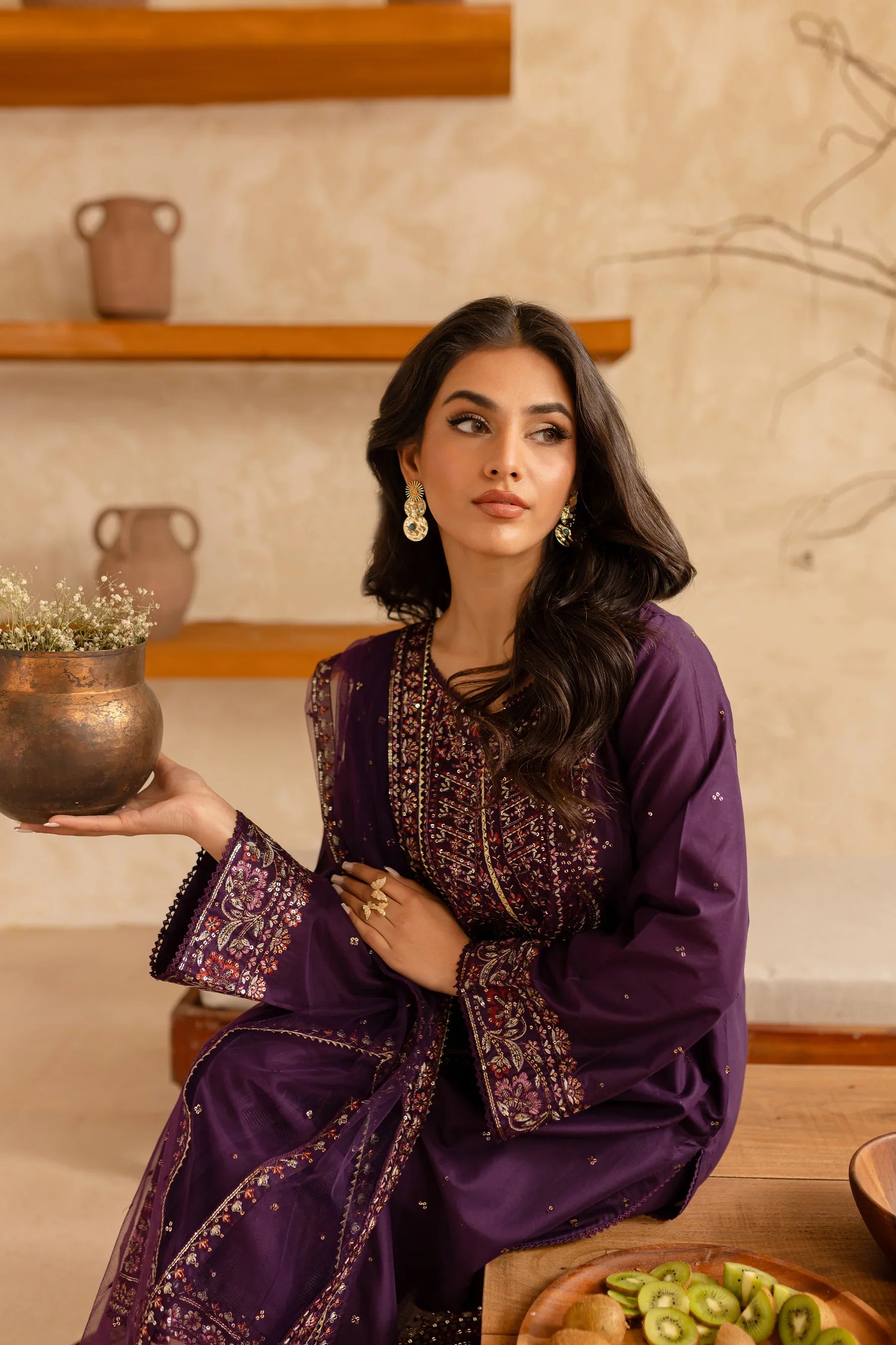 Cyelin 3Pc Embroidered Dress