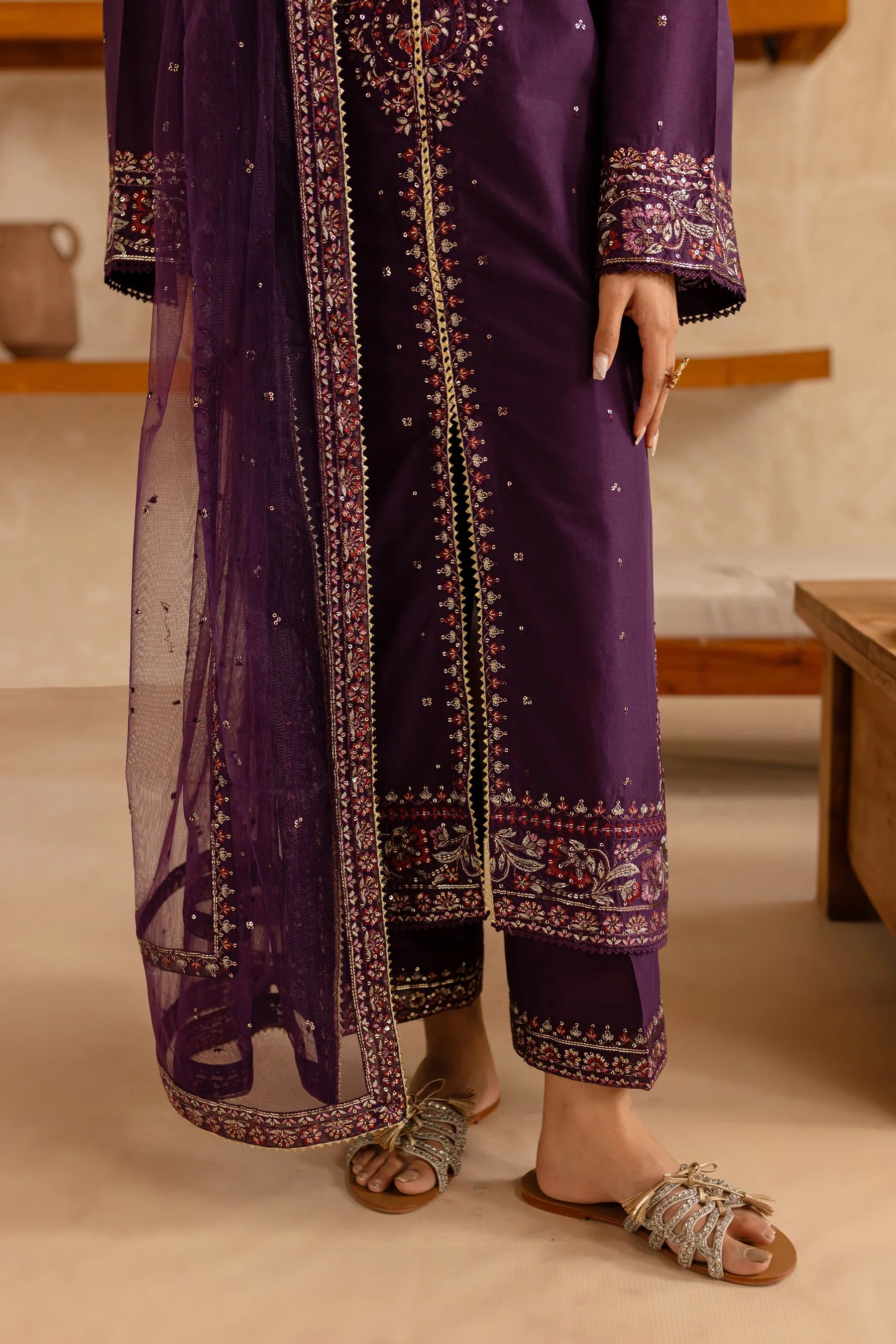 Cyelin 3Pc Embroidered Dress