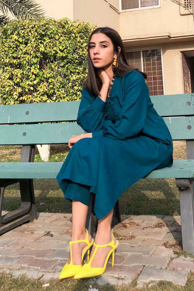 Diva 2Pc Cotton Solid Dress