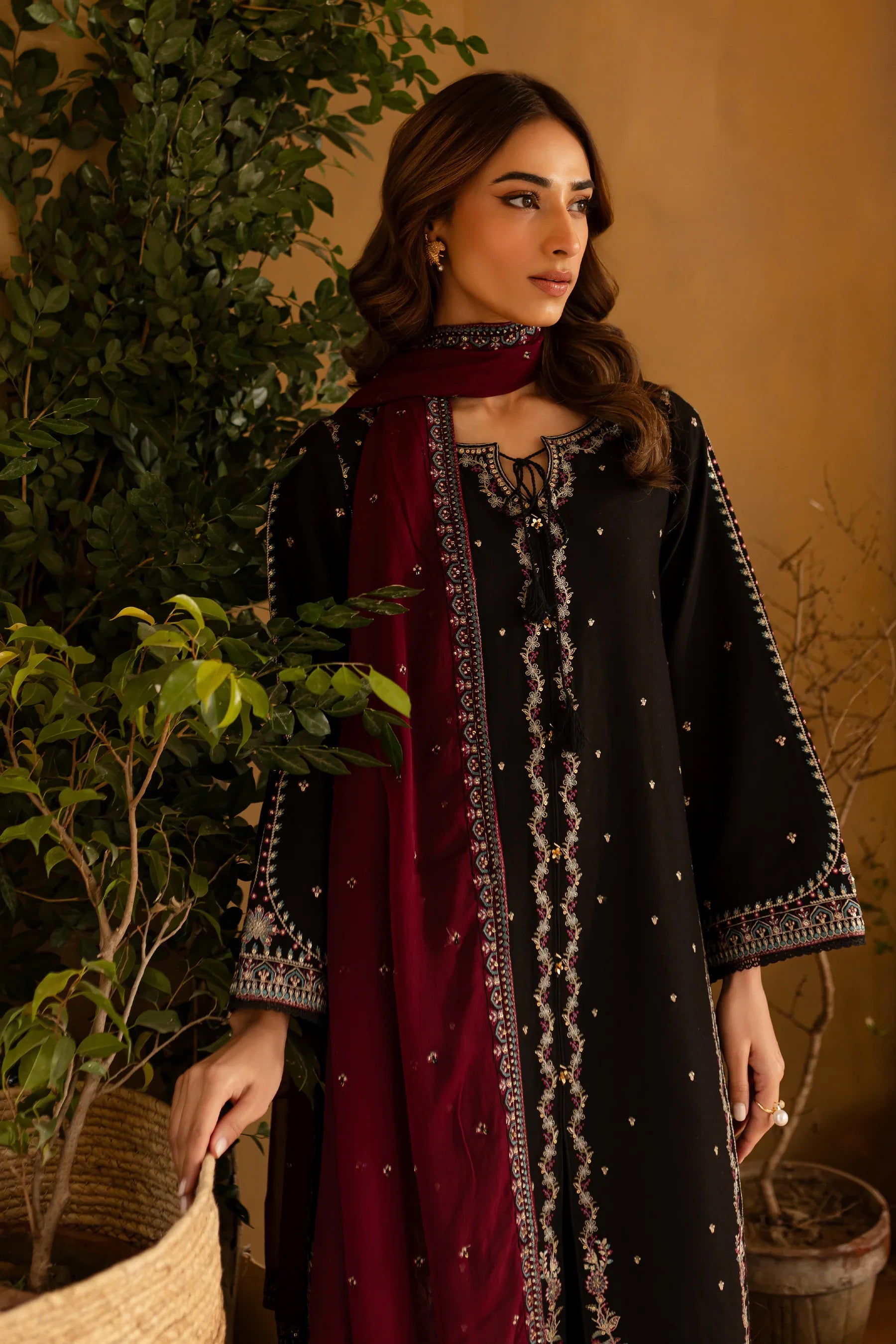 Dusk 3Pc Embroidered Dress