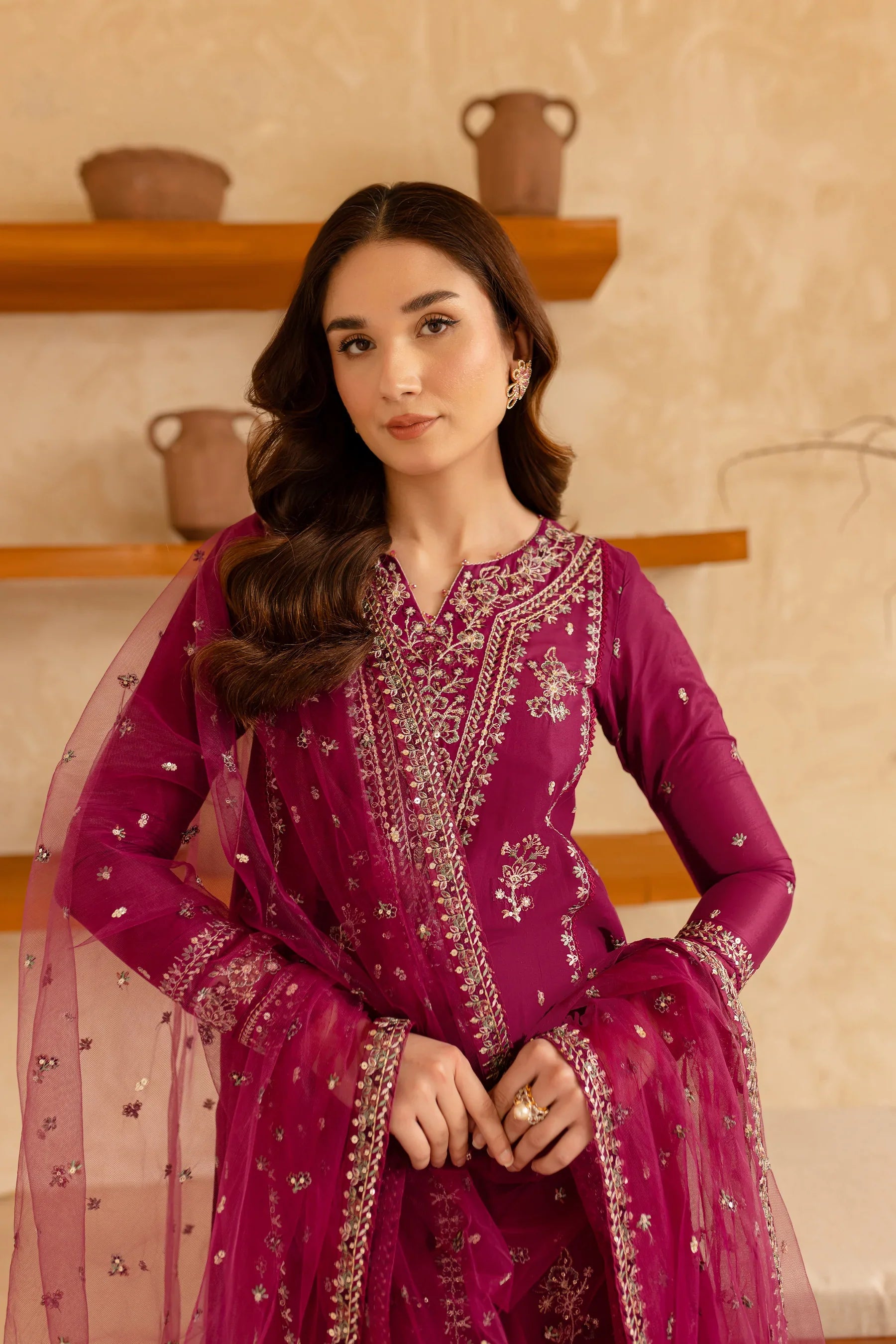 Ehaad 3Pc Embroidered Dress