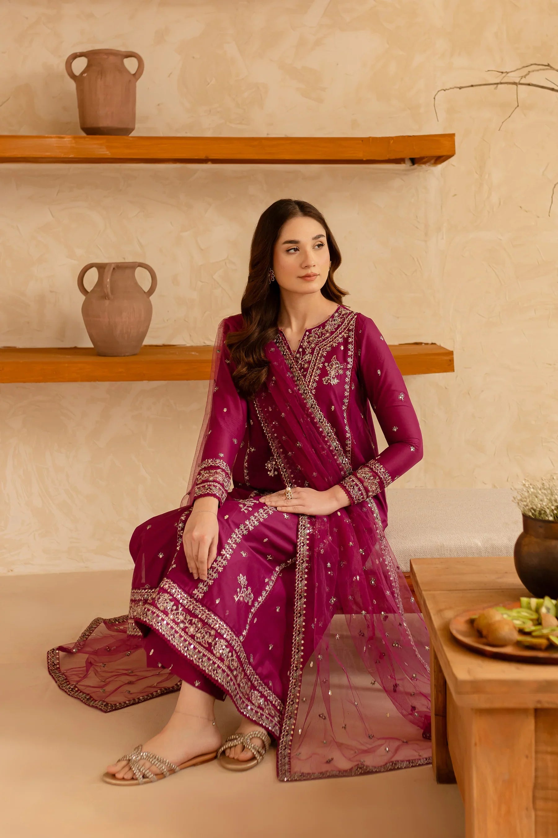 Ehaad 3Pc Embroidered Dress