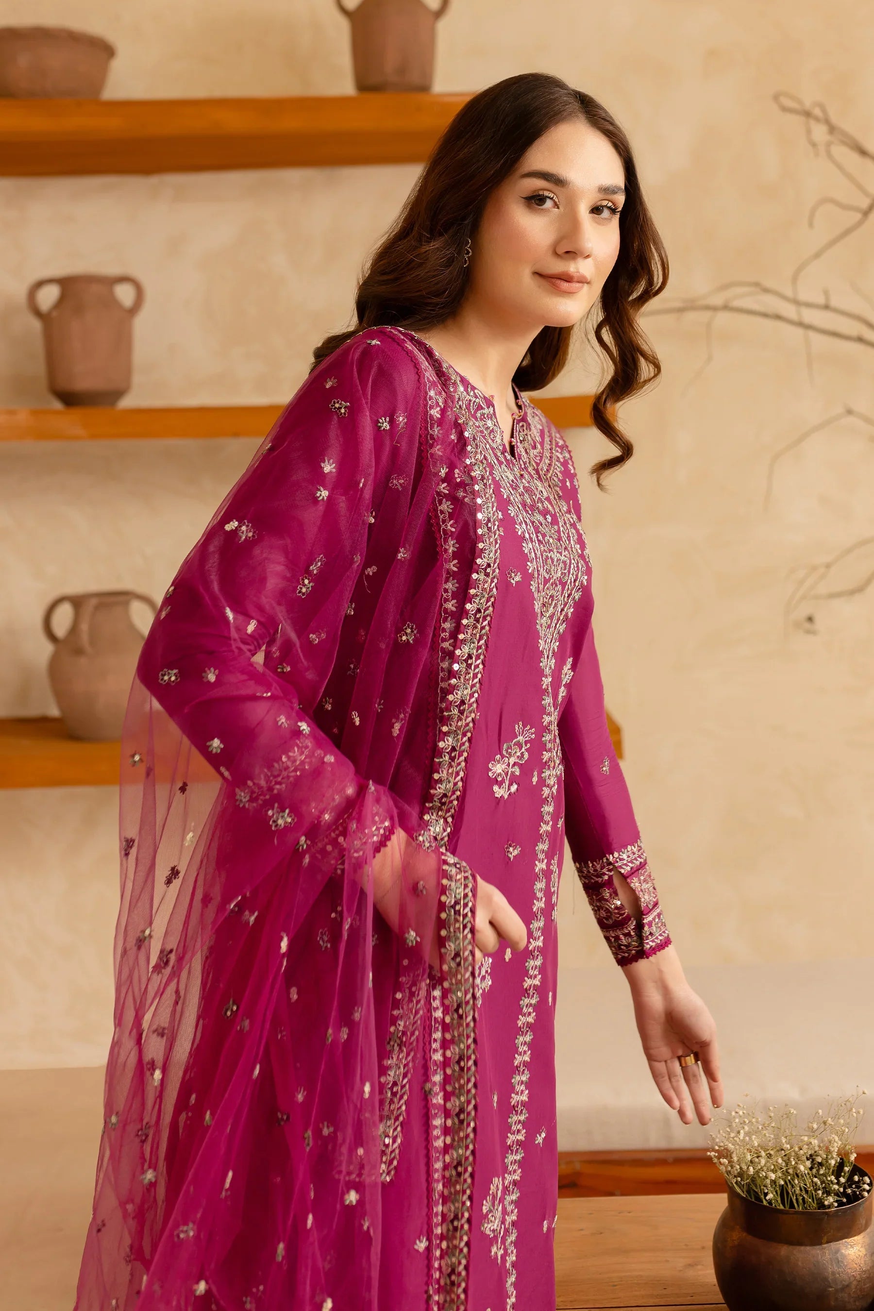 Ehaad 3Pc Embroidered Dress