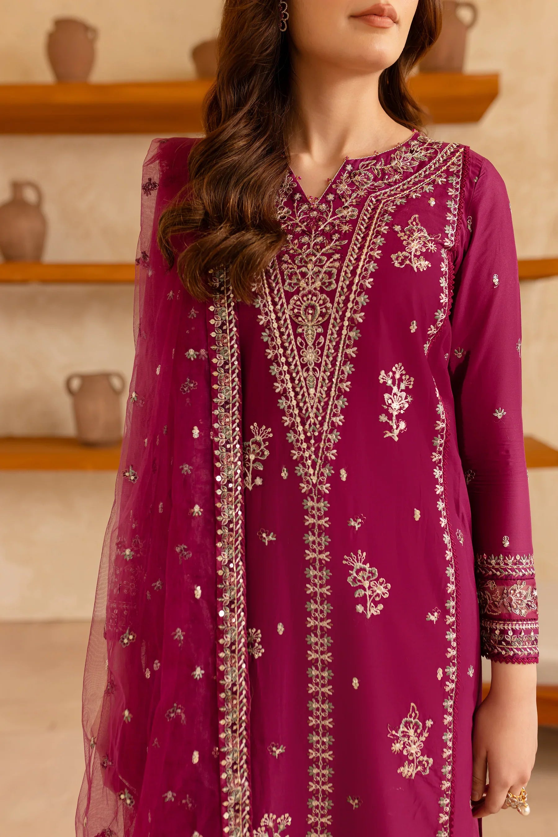 Ehaad 3Pc Embroidered Dress