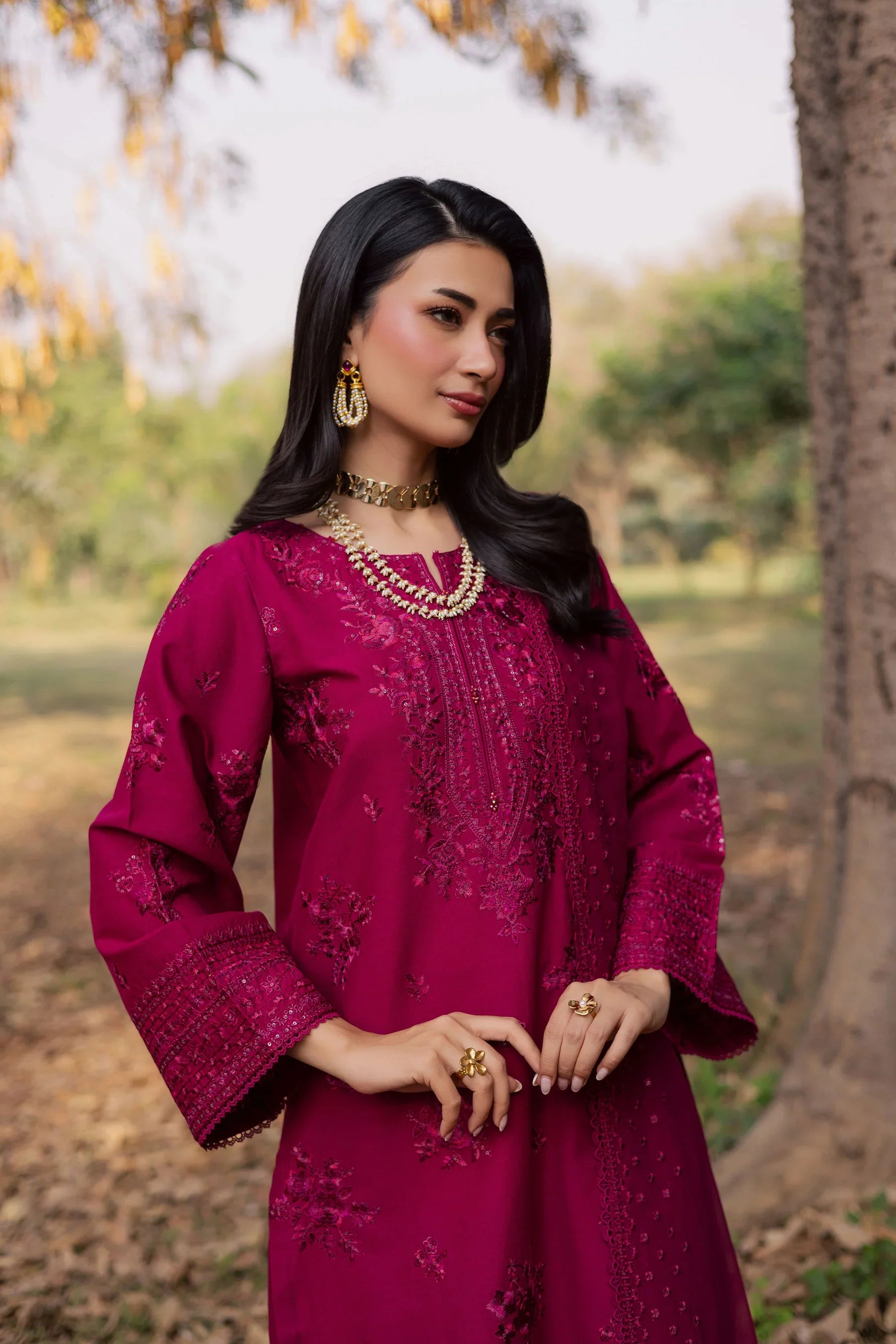 Elea 3Pc Embroidered Dress
