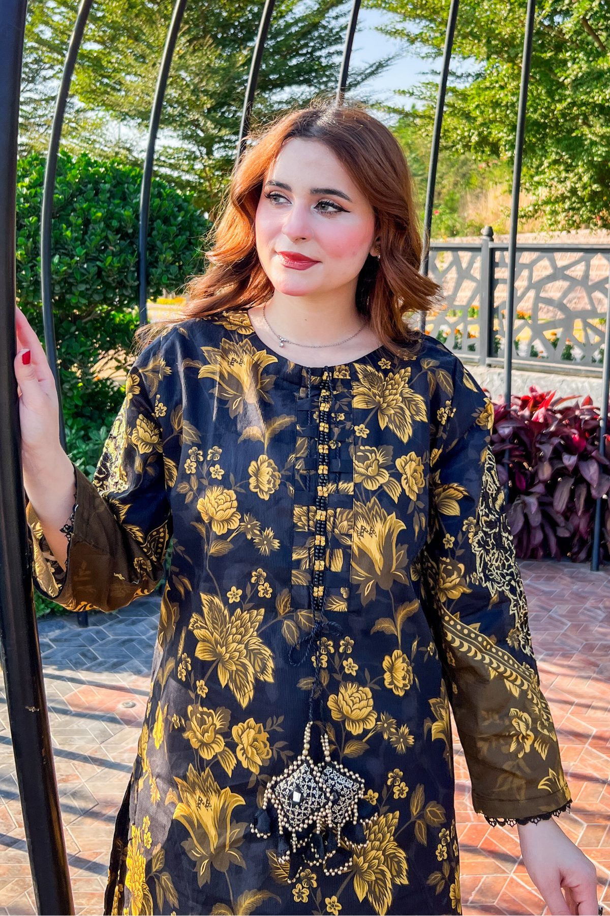 Enya 2Pc Embroidered Dress