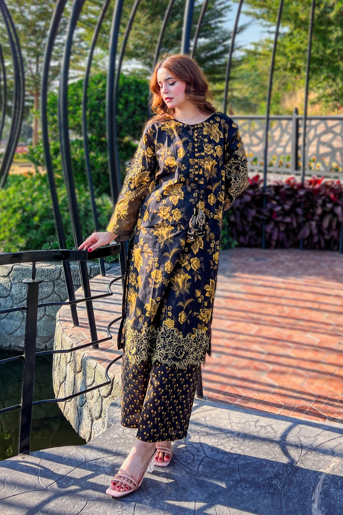 Enya 2Pc Embroidered Dress