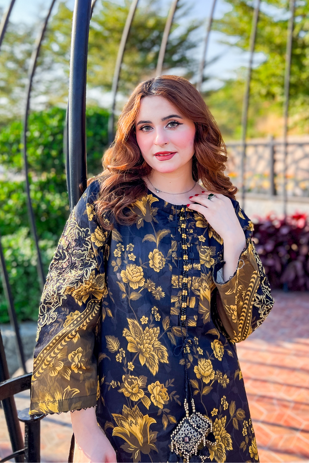 Enya 2Pc Embroidered Dress