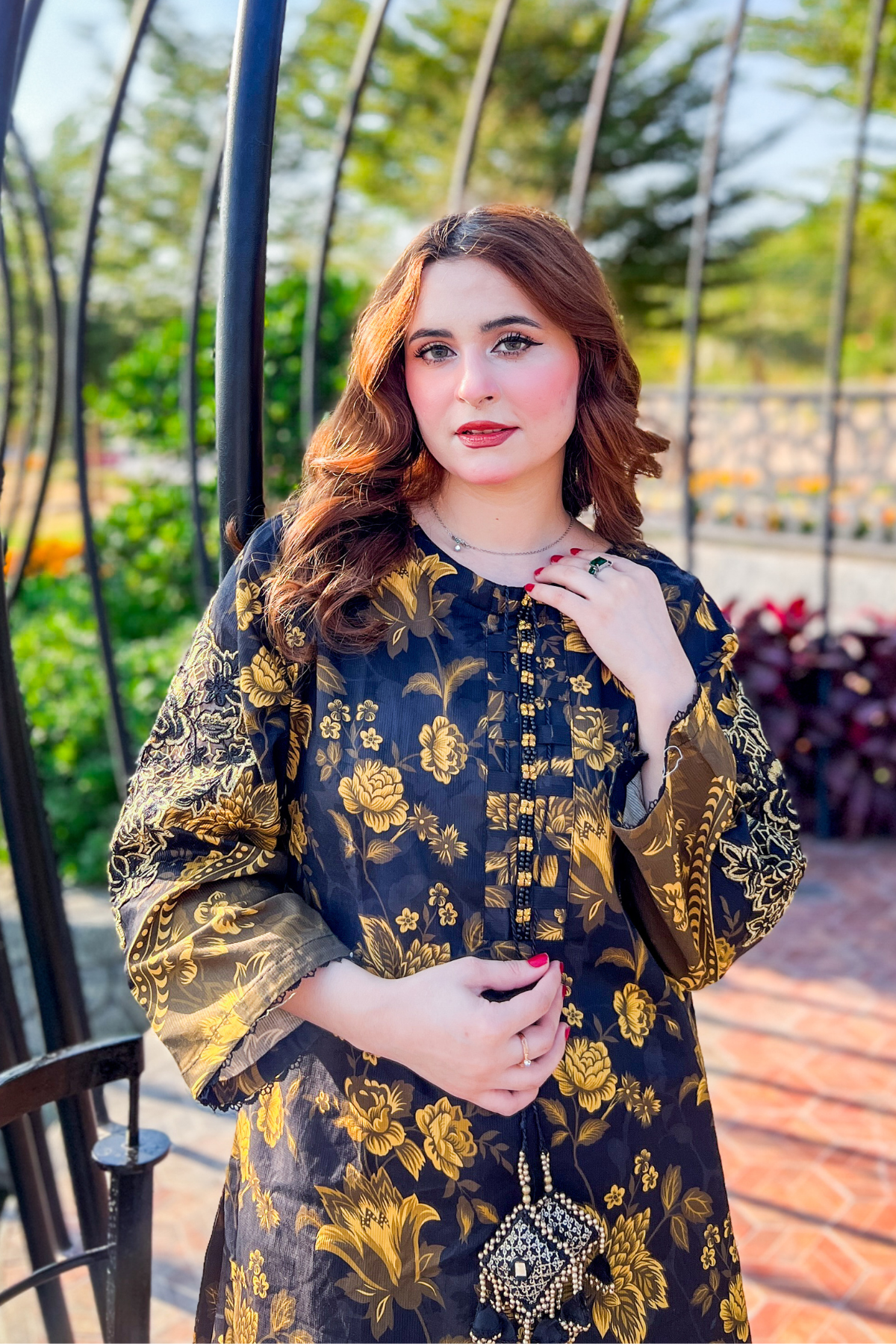 Enya 2Pc Embroidered Dress