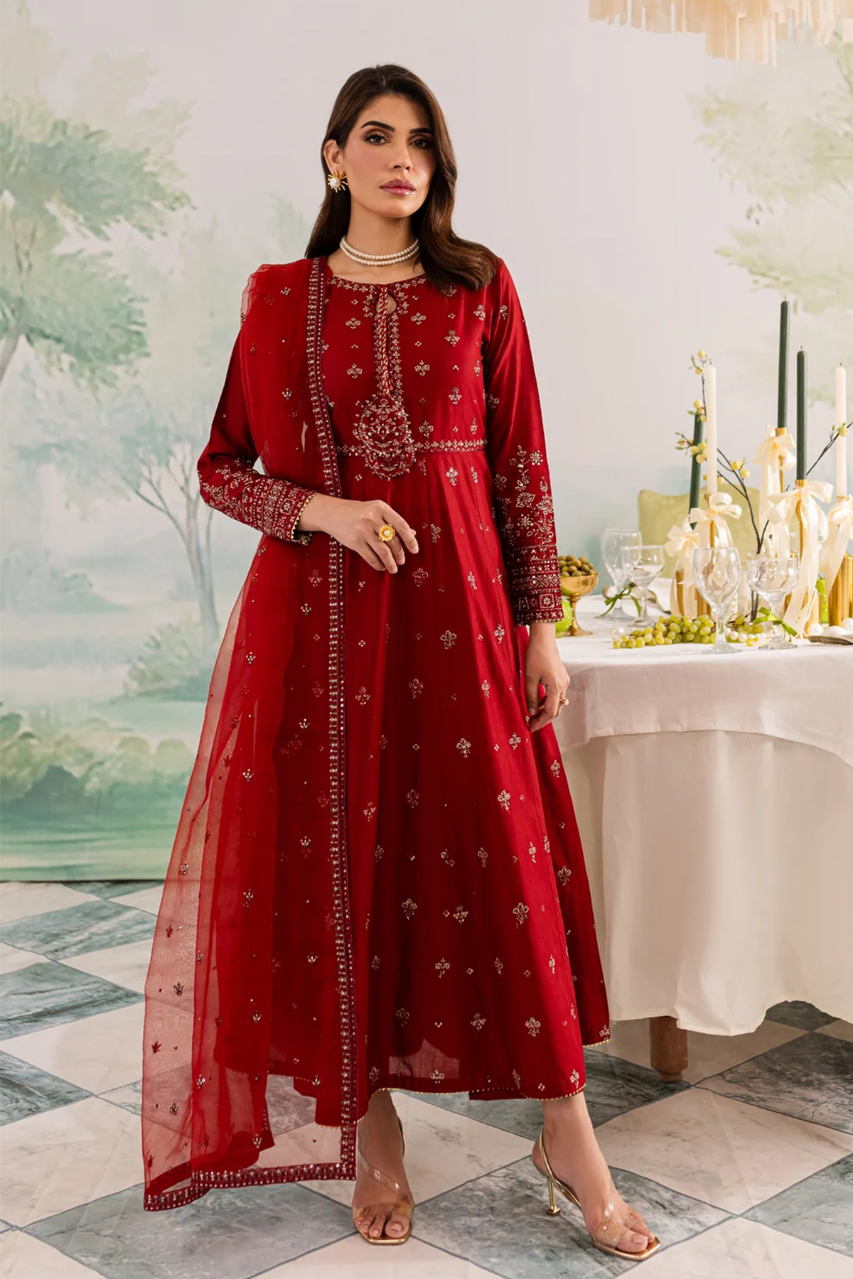 Gullposh 3Pc Embroidered Dress