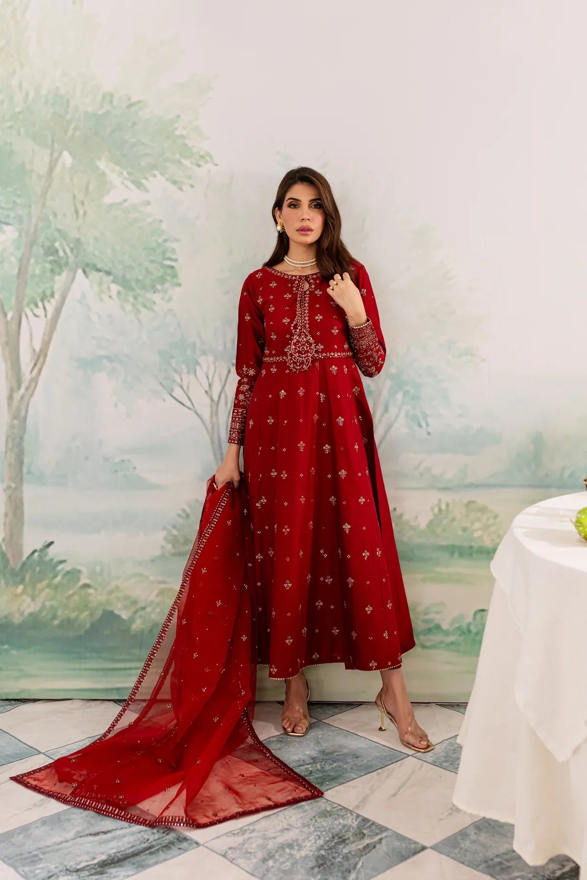 Gullposh 3Pc Embroidered Dress