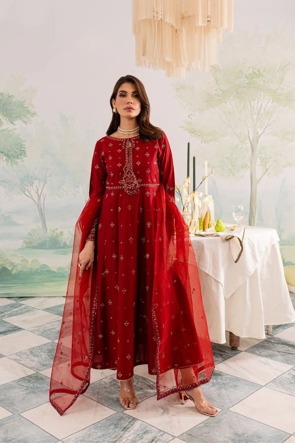 Gullposh 3Pc Embroidered Dress