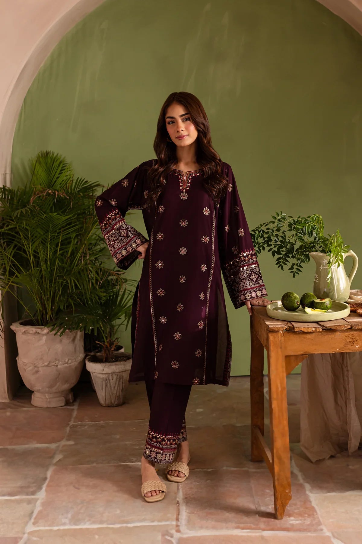 Imperial 2Pc Embroidered Dress