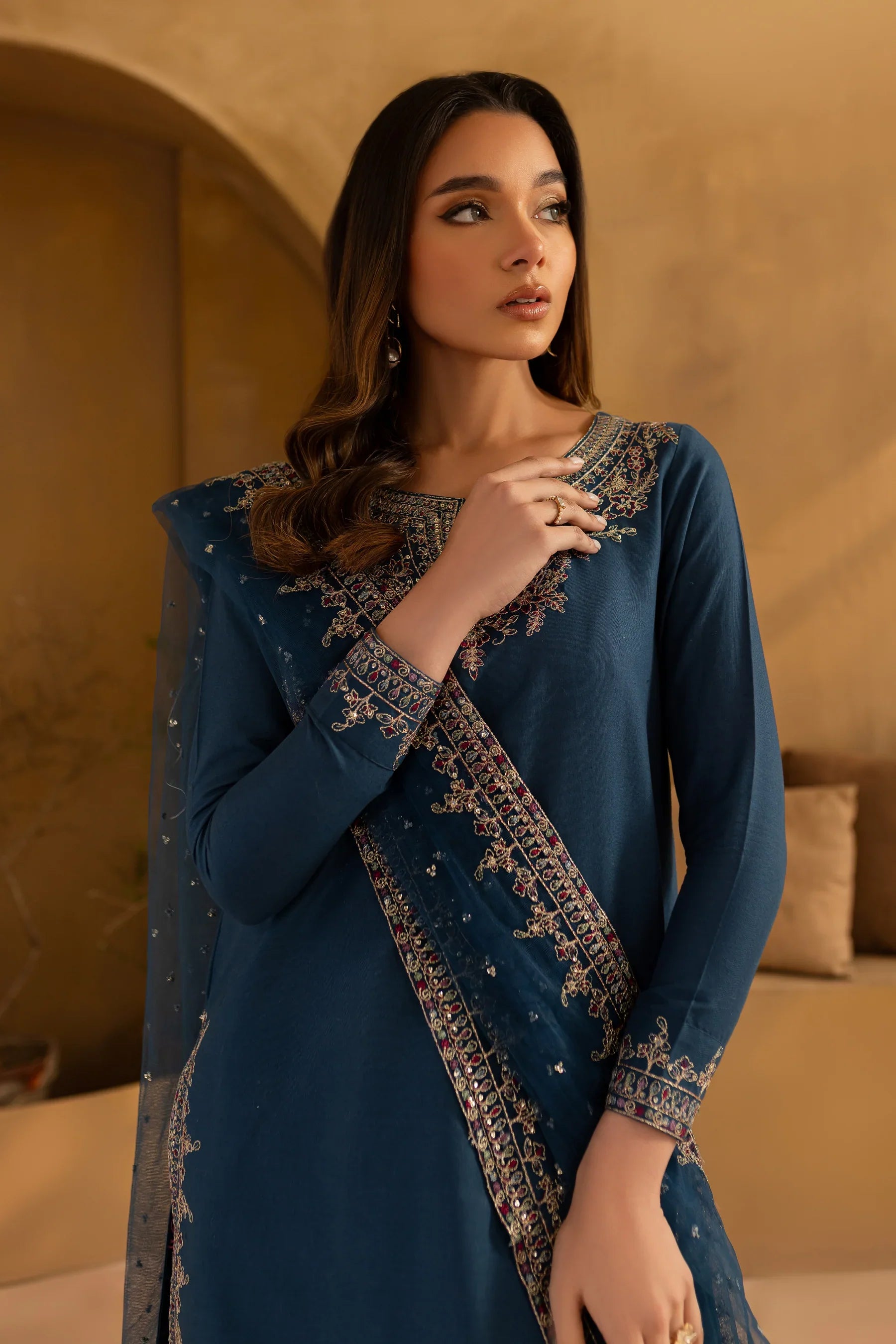 Joey 3Pc Embroidered Dress