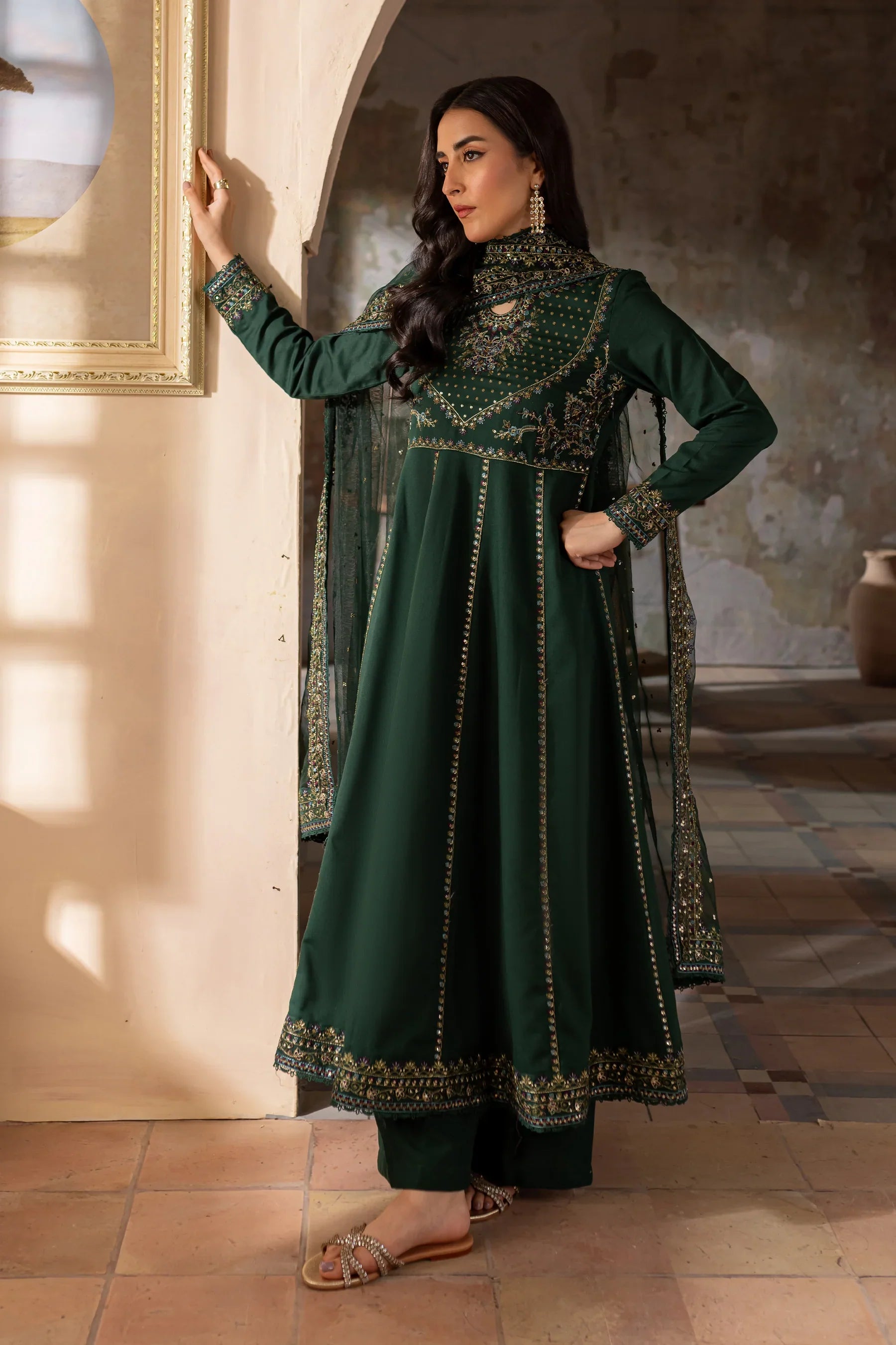 Mystic 3Pc Embroidered Dress