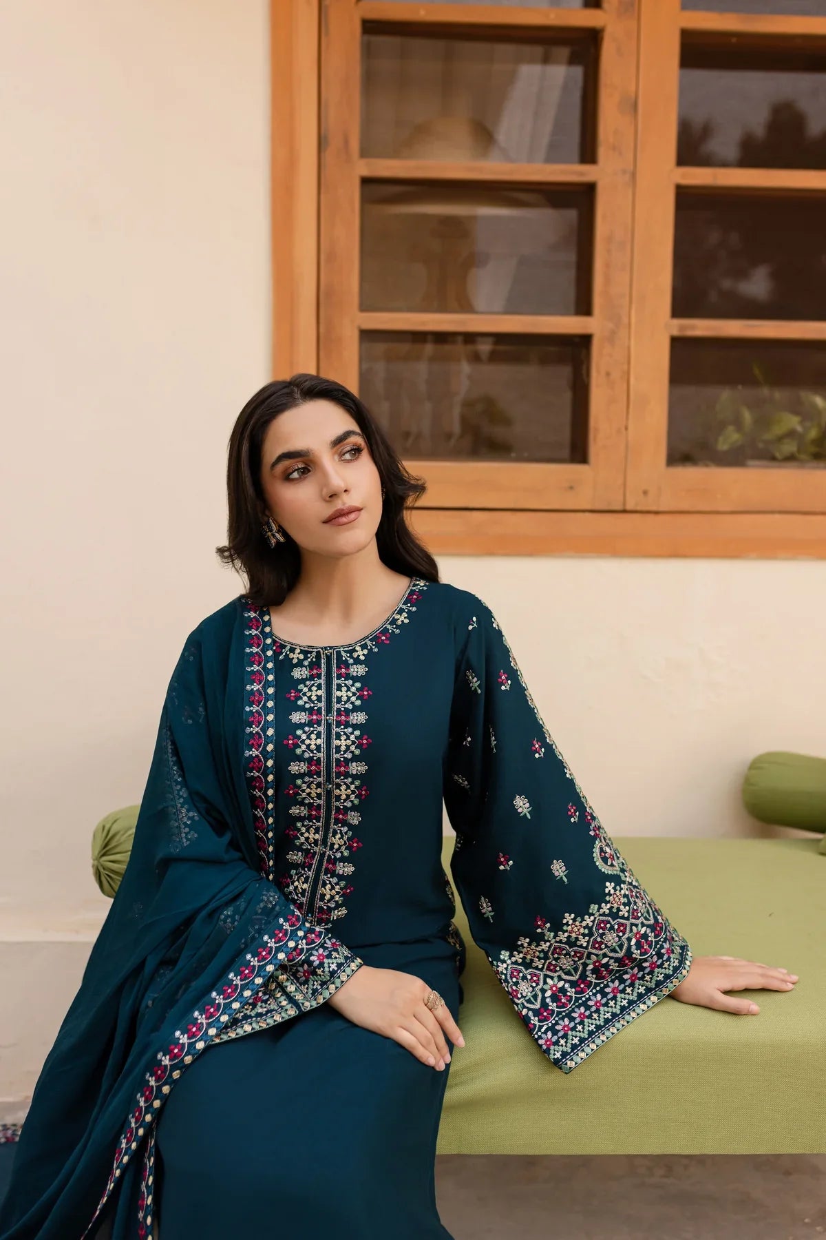 Nihan 3Pc Embroidered Dress