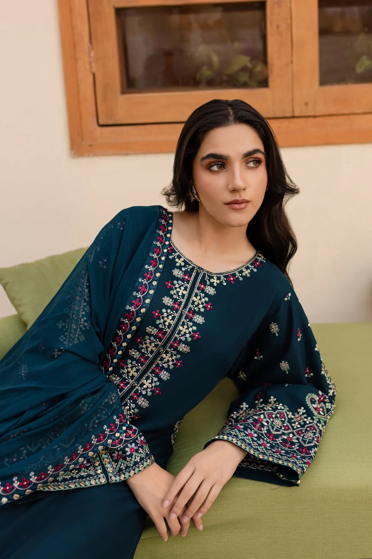 Nihan 3Pc Embroidered Dress