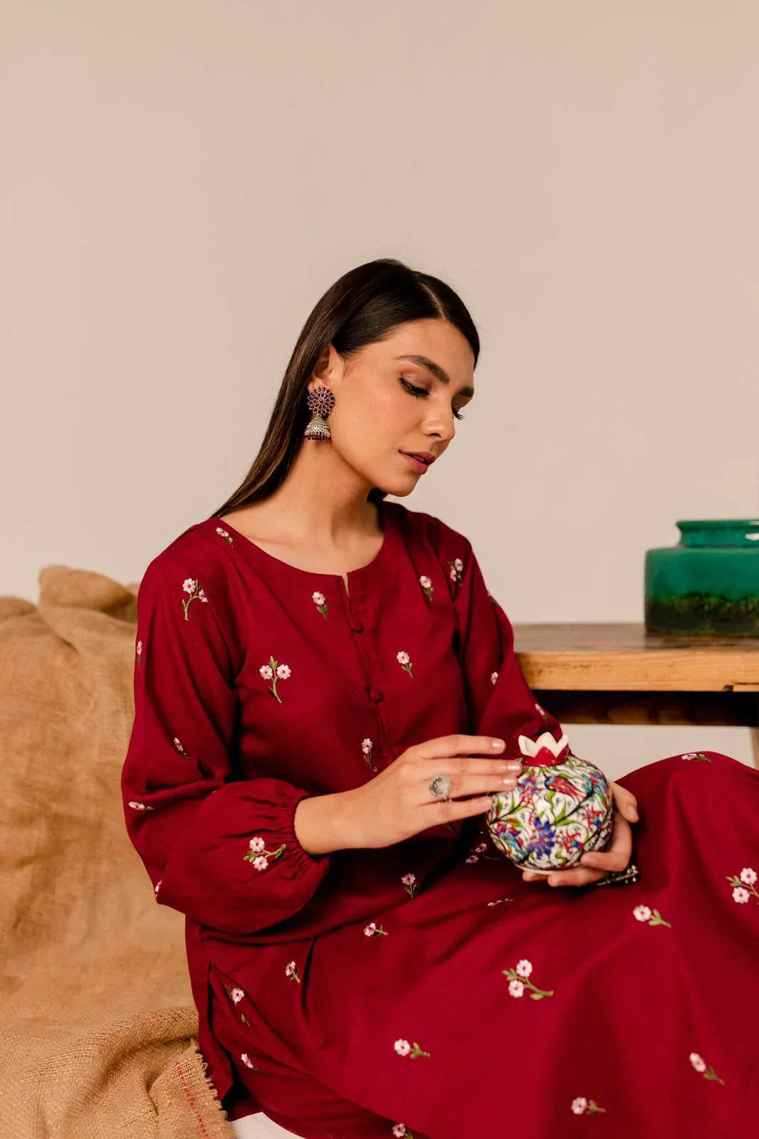 Parel 2Pc Embroidered Dress