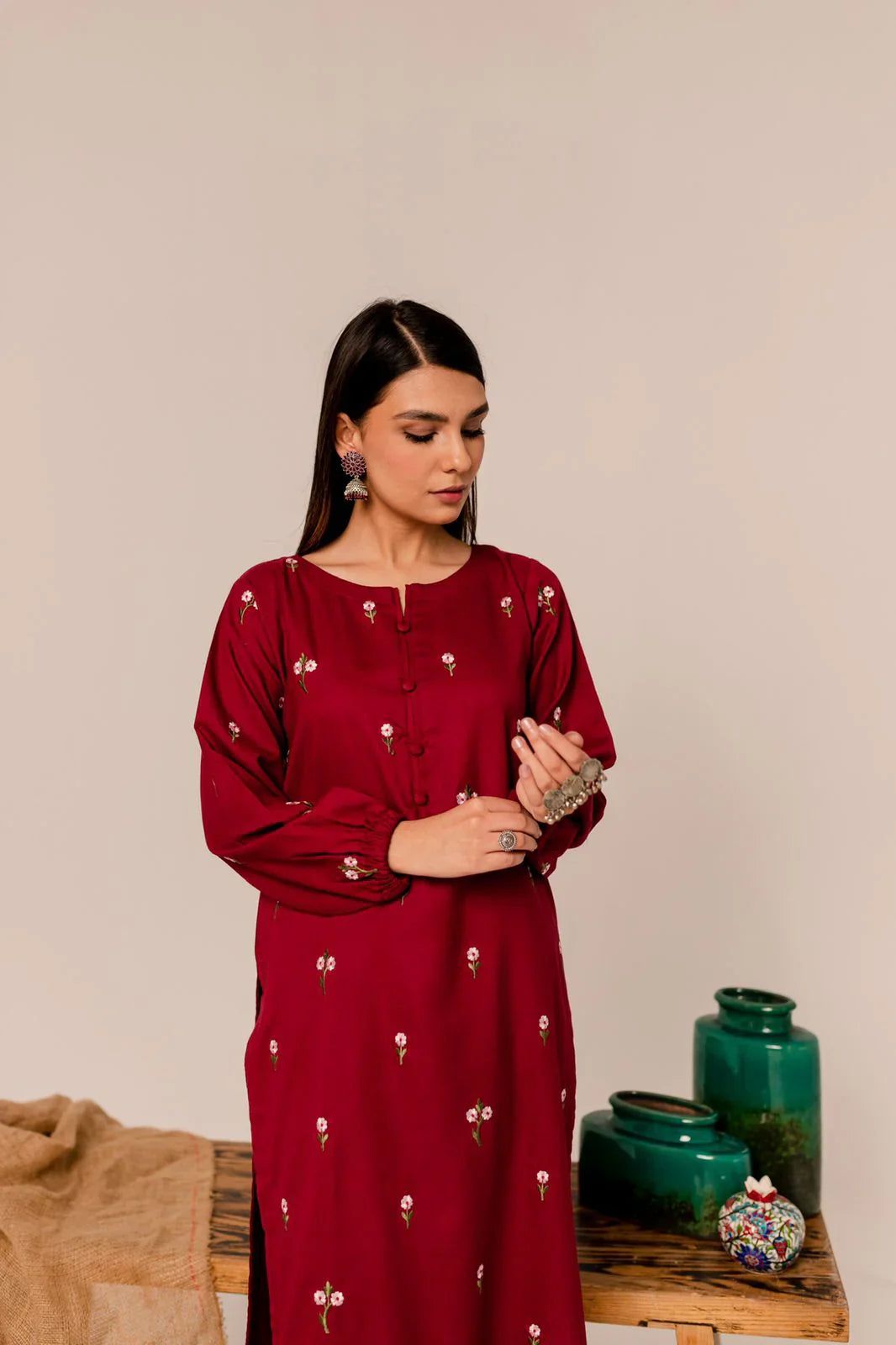 Parel 2Pc Embroidered Dress