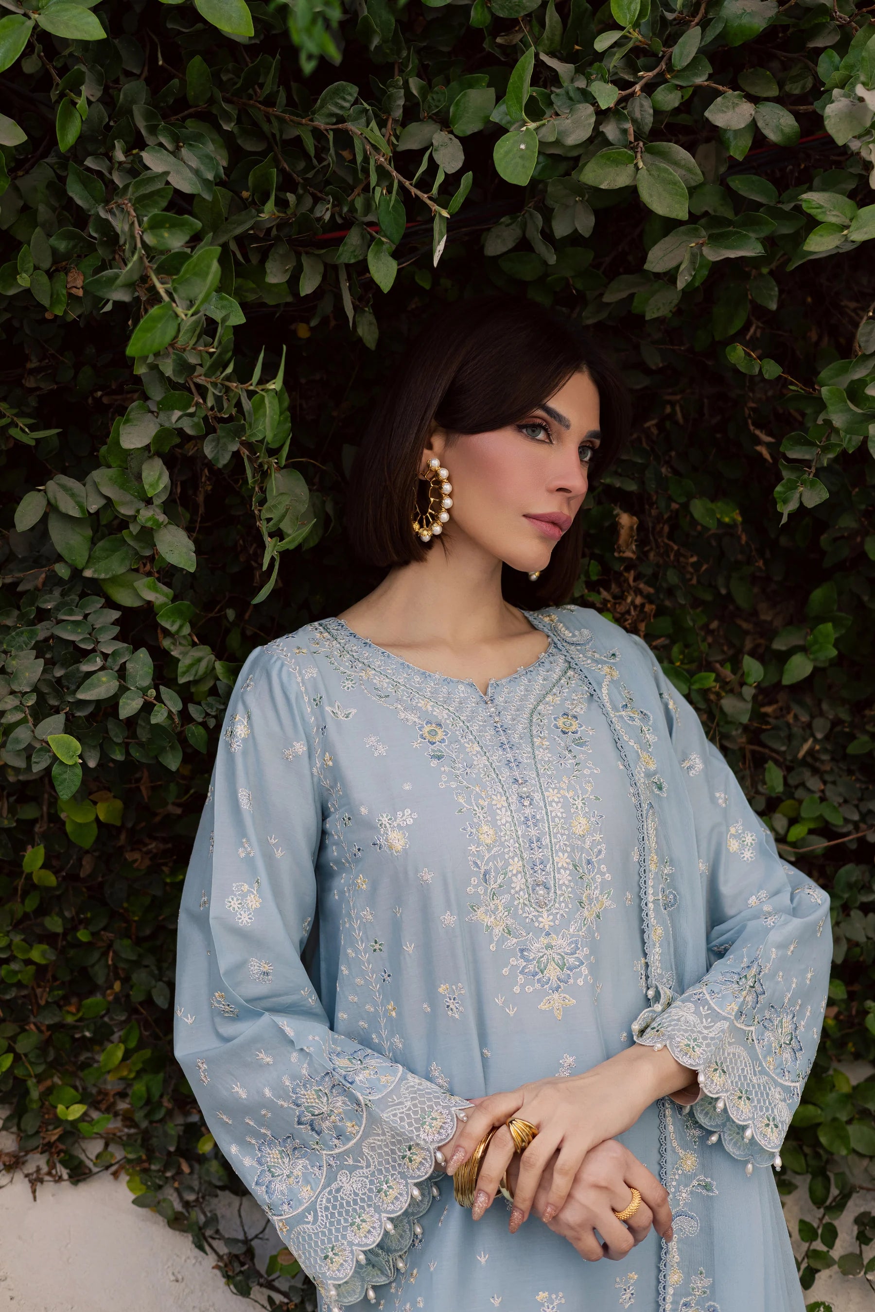 Prague 3Pc Festive Embroidered Dress