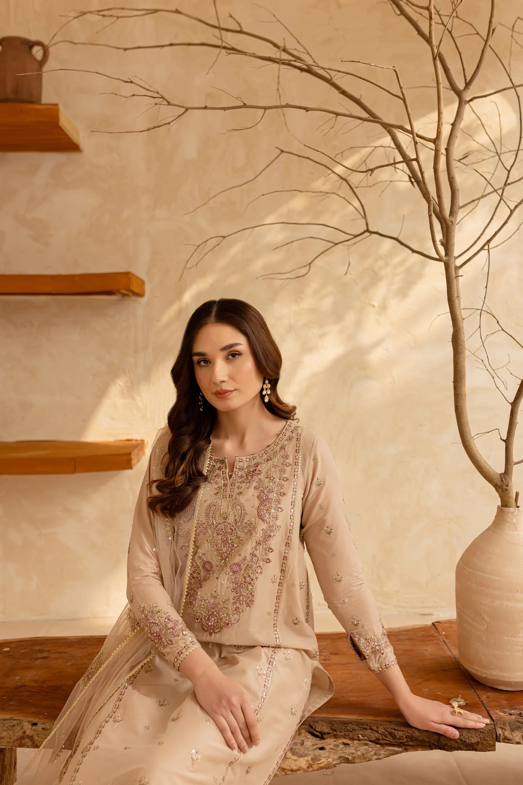 Rafaello 3Pc Embroidered Dress