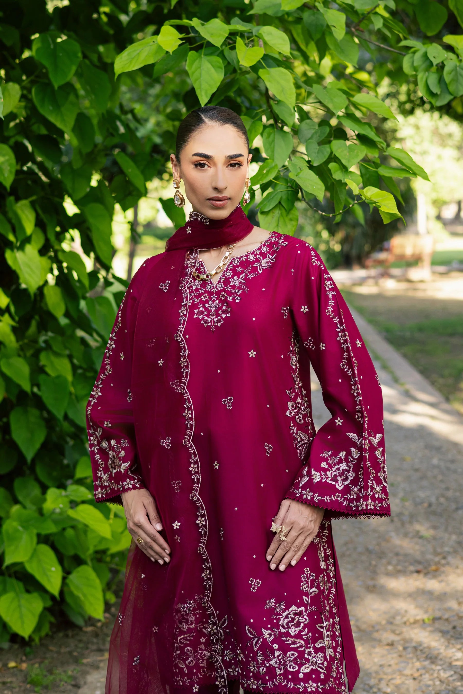 Rosa 3Pc Festive Embroidered Dress