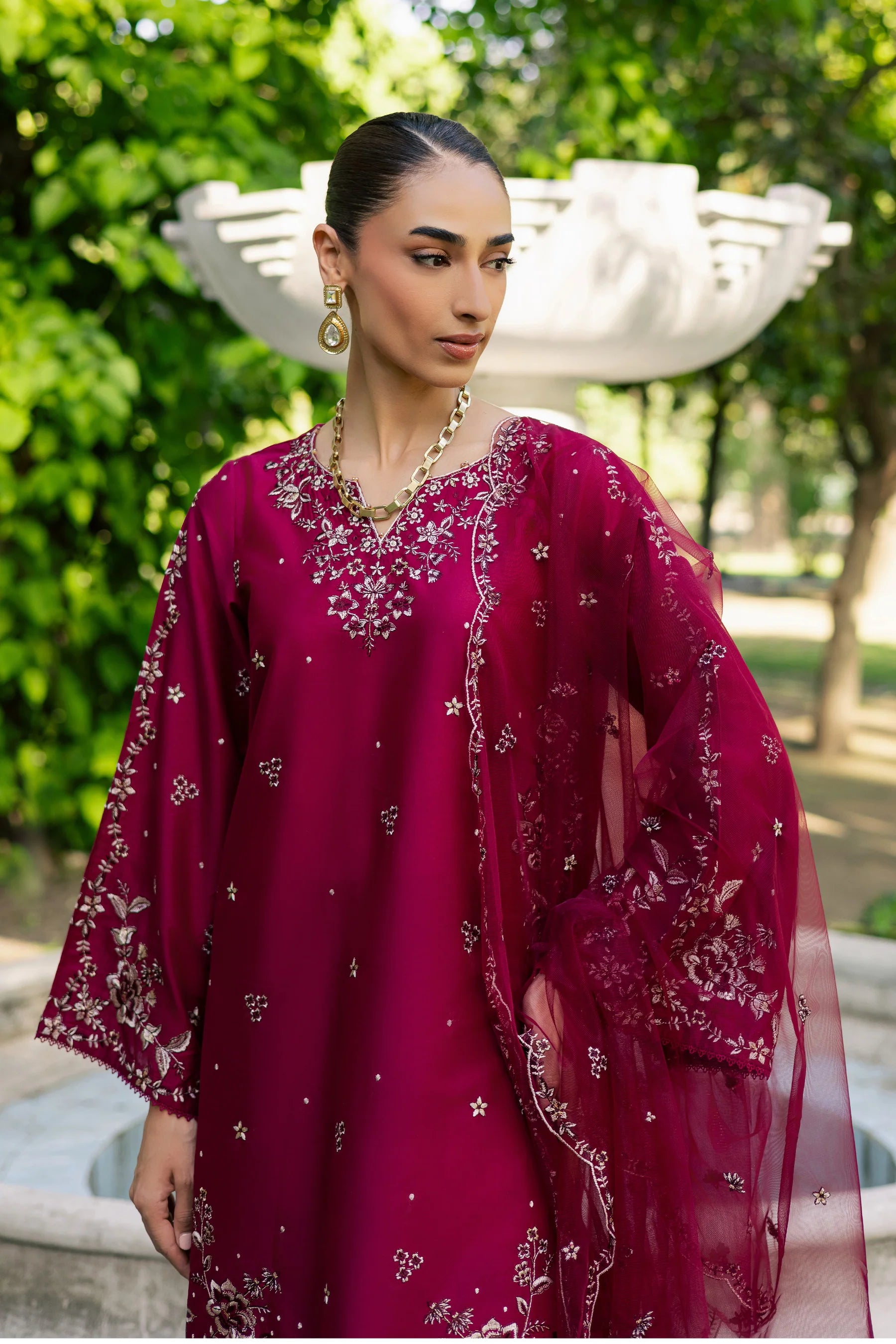 Rosa 3Pc Festive Embroidered Dress