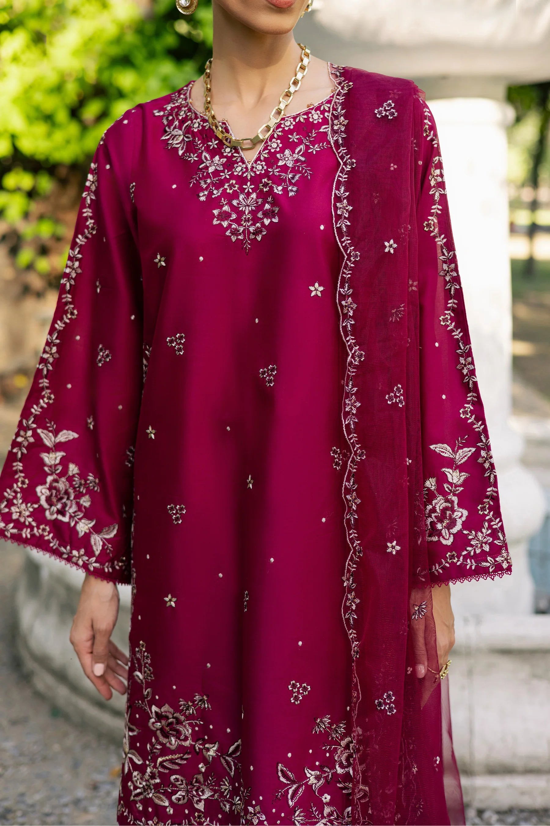 Rosa 3Pc Festive Embroidered Dress