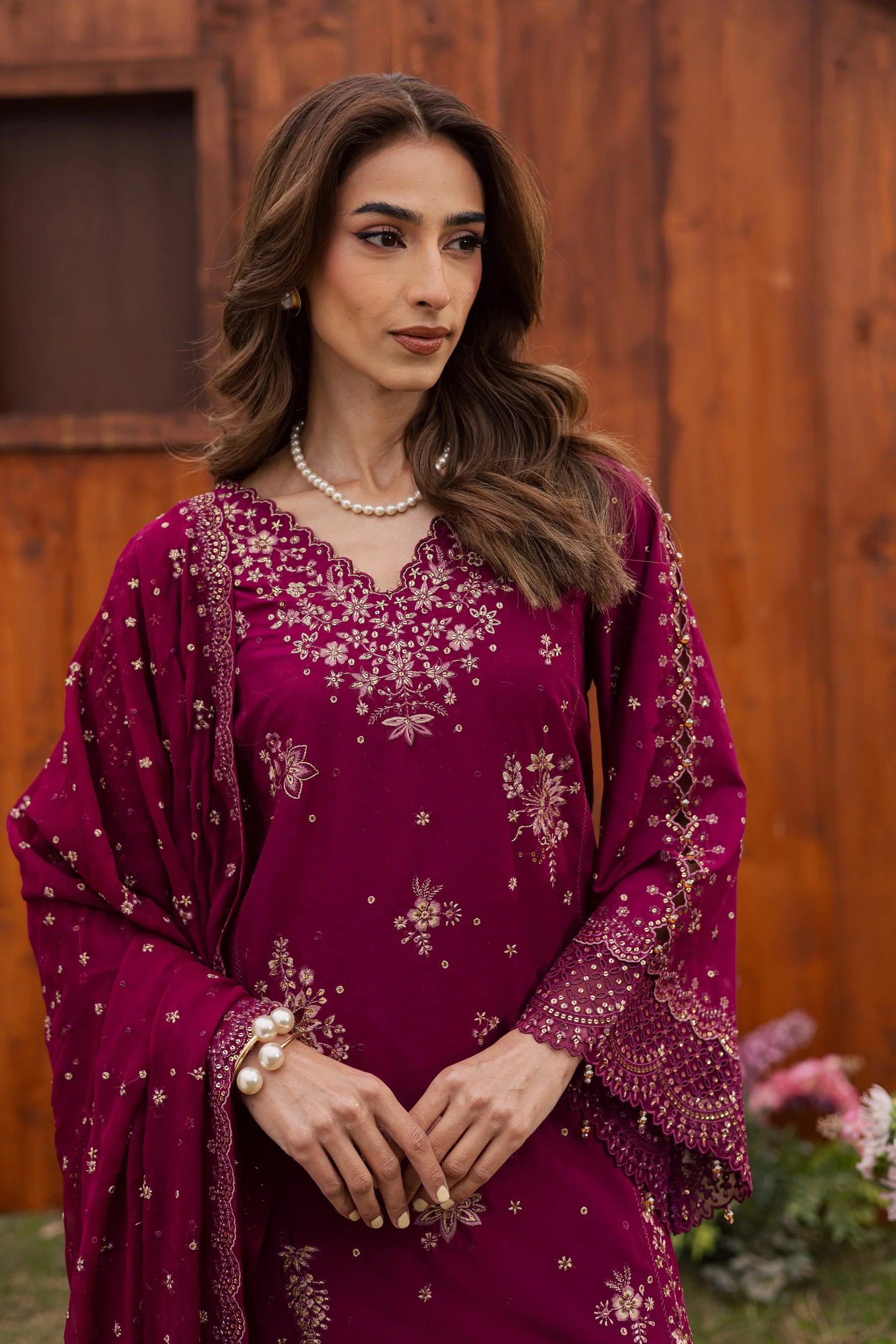 Best Selling - Rubba 3Pc Festive Embroidered Dress