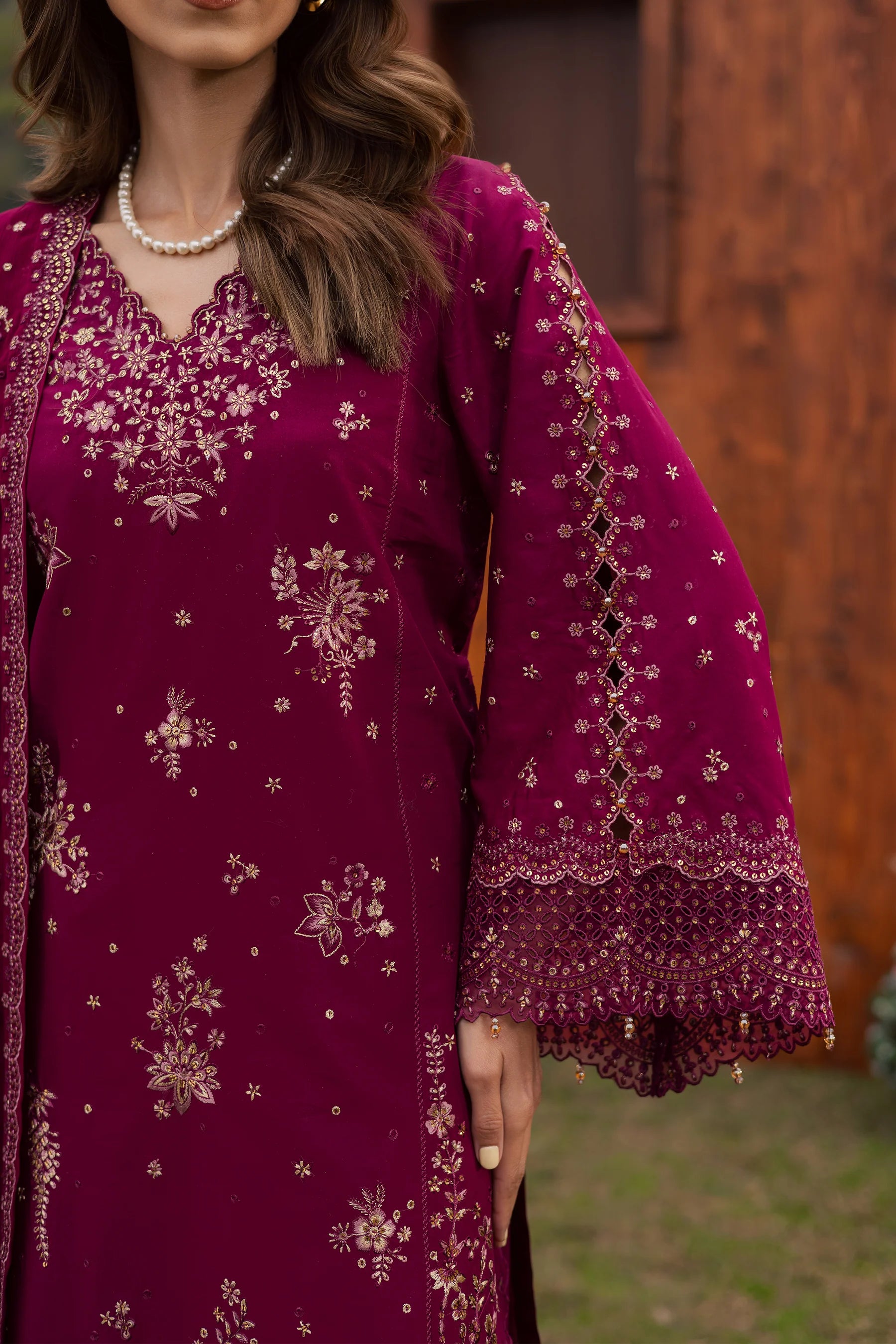 Best Selling - Rubba 3Pc Festive Embroidered Dress