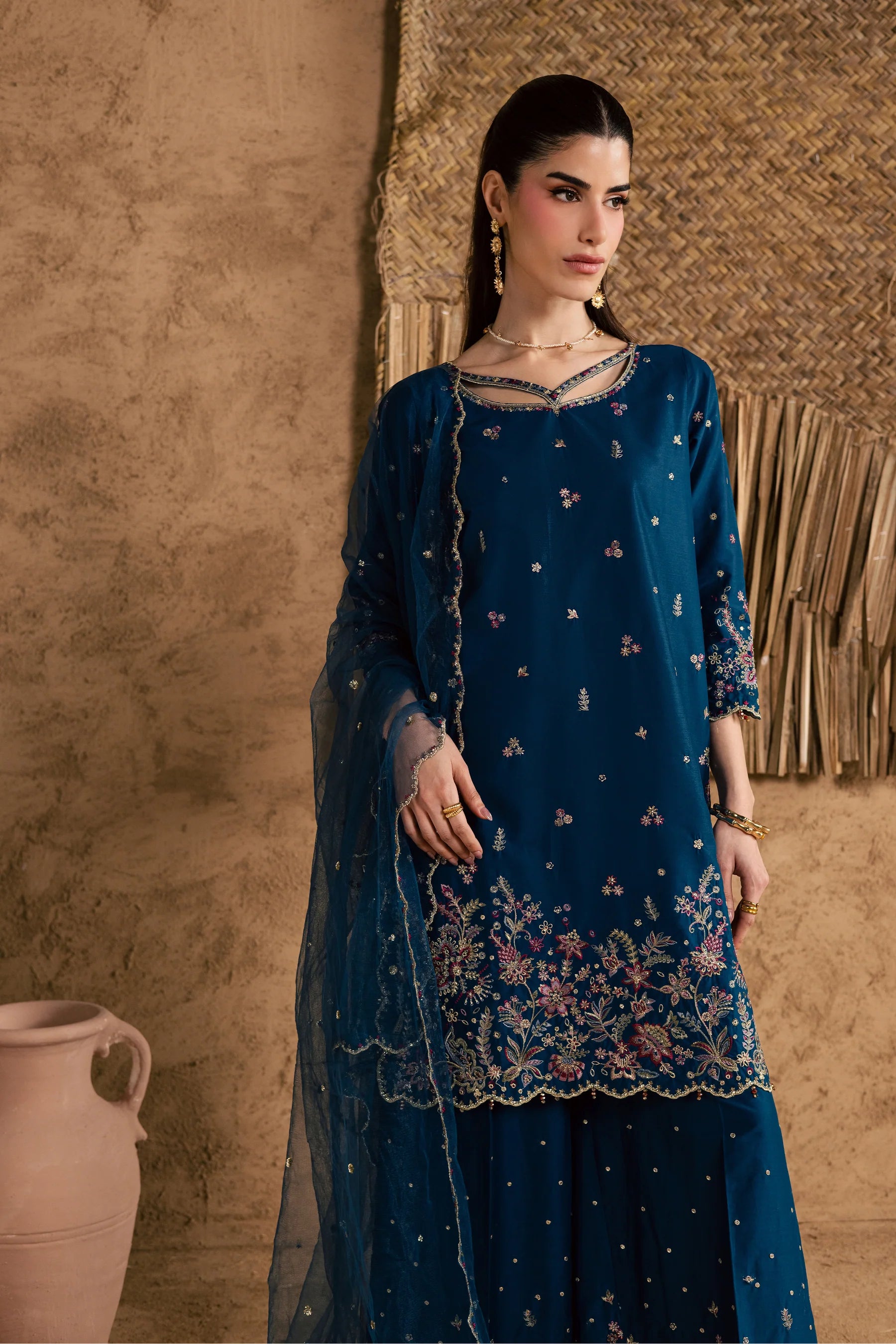 Ruhi 3Pc Festive Embroidered Pret