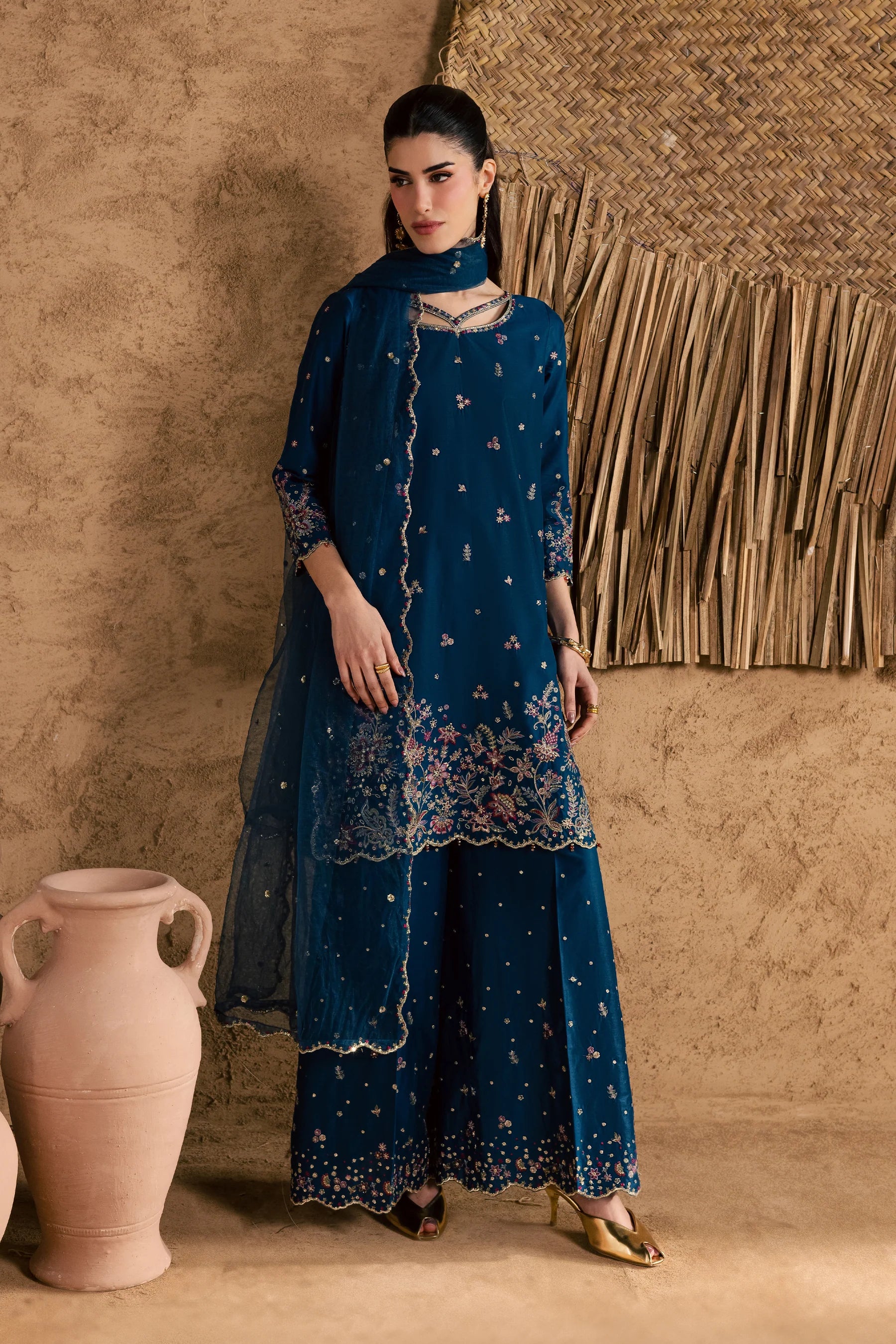 Ruhi 3Pc Festive Embroidered Pret