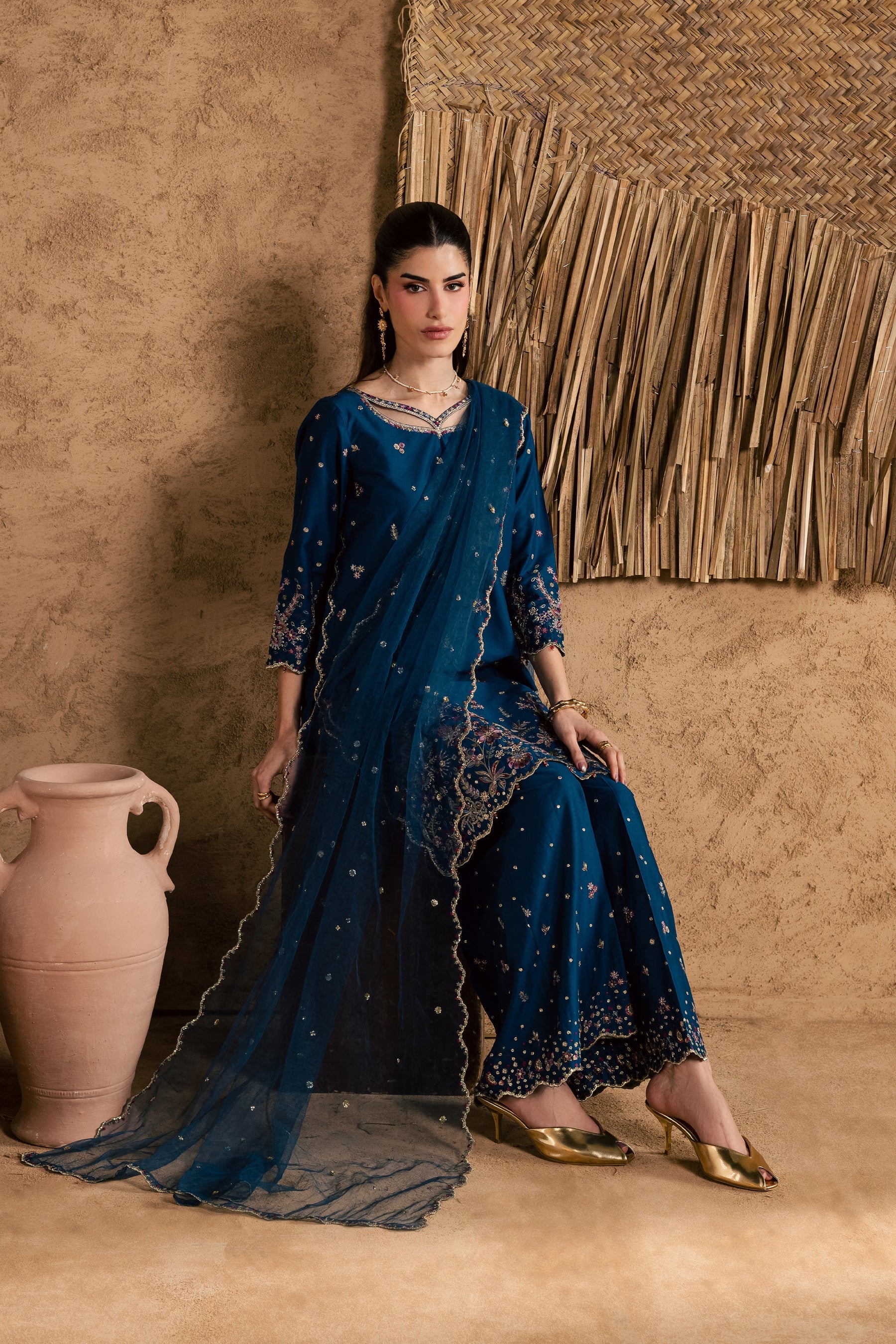 Ruhi 3Pc Festive Embroidered Pret