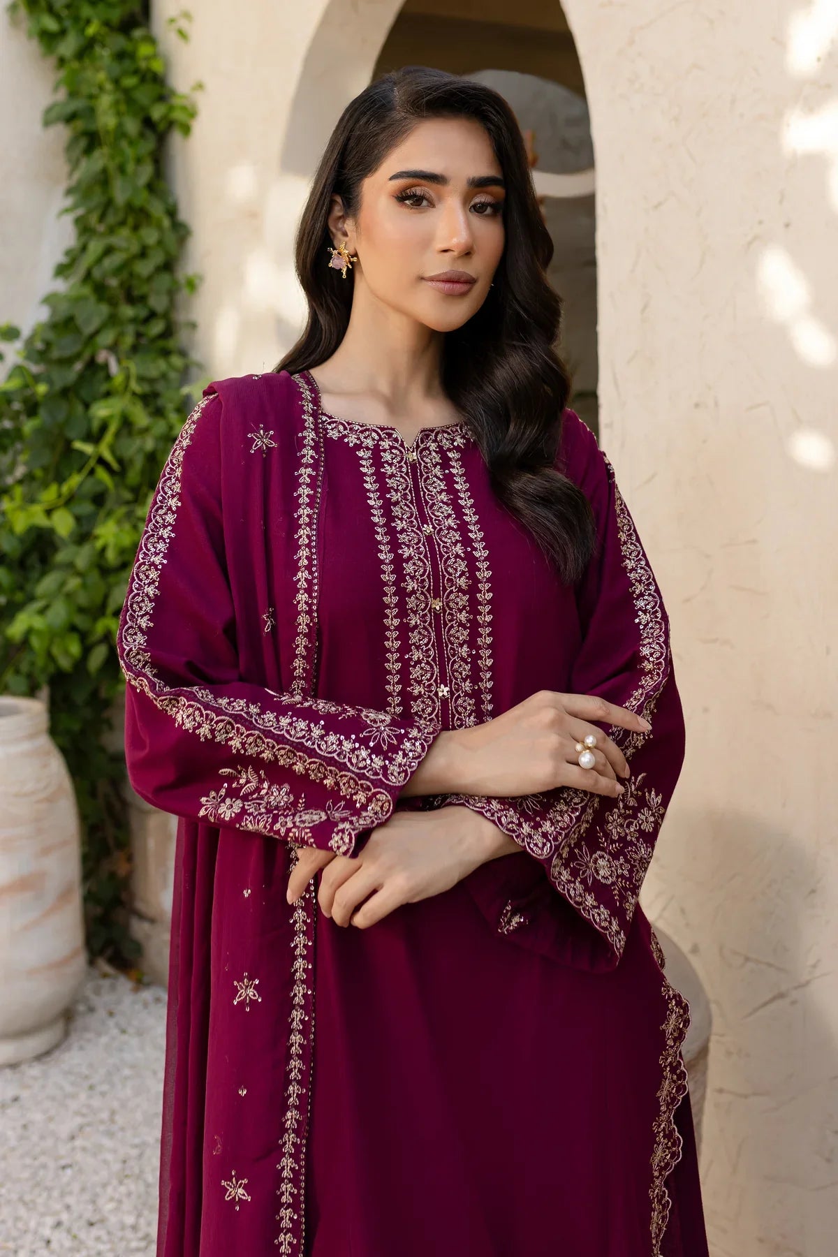 Saaya 3Pc Embroidered Dress