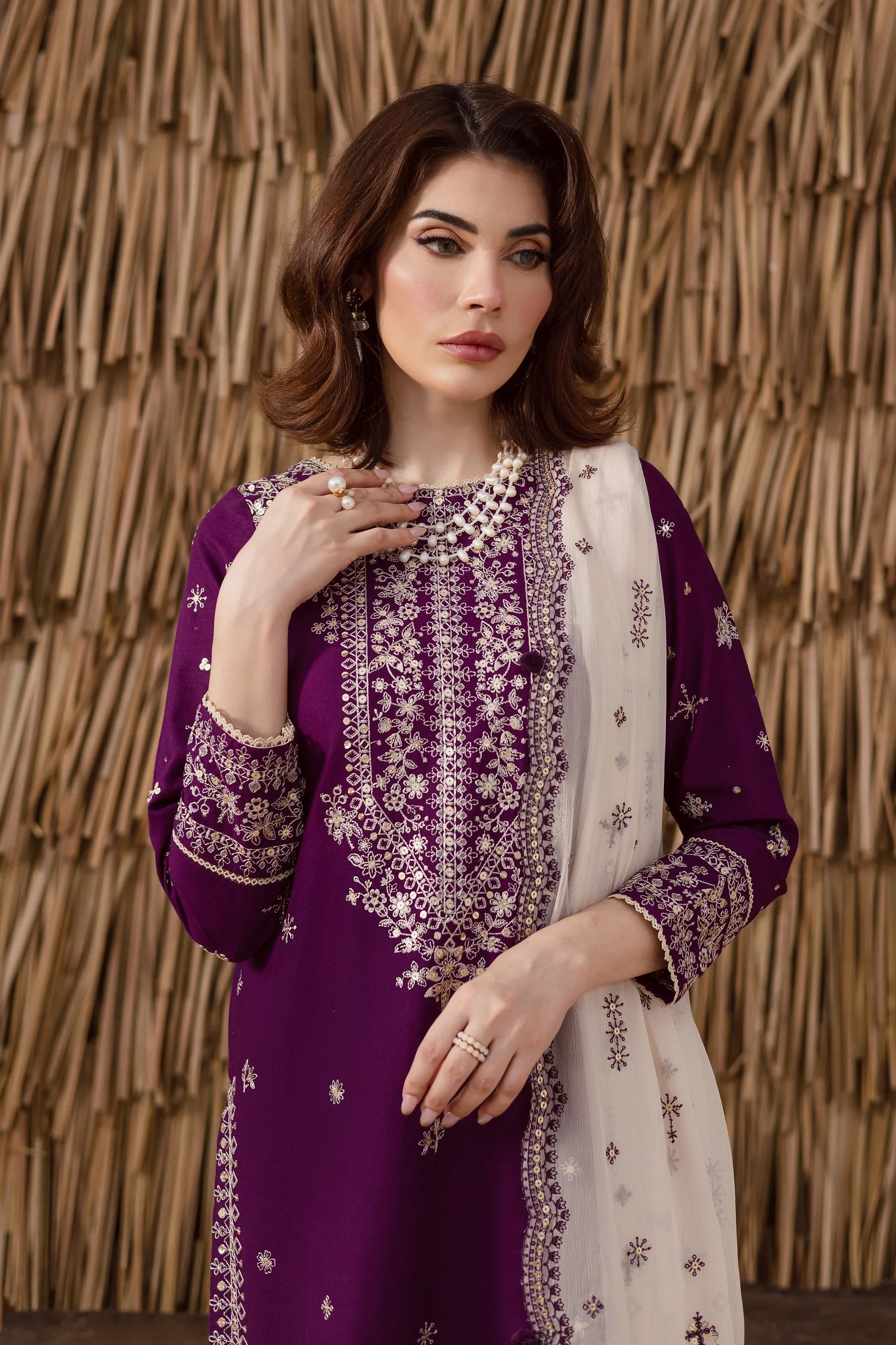 Solace 3Pc Embroidered Dress