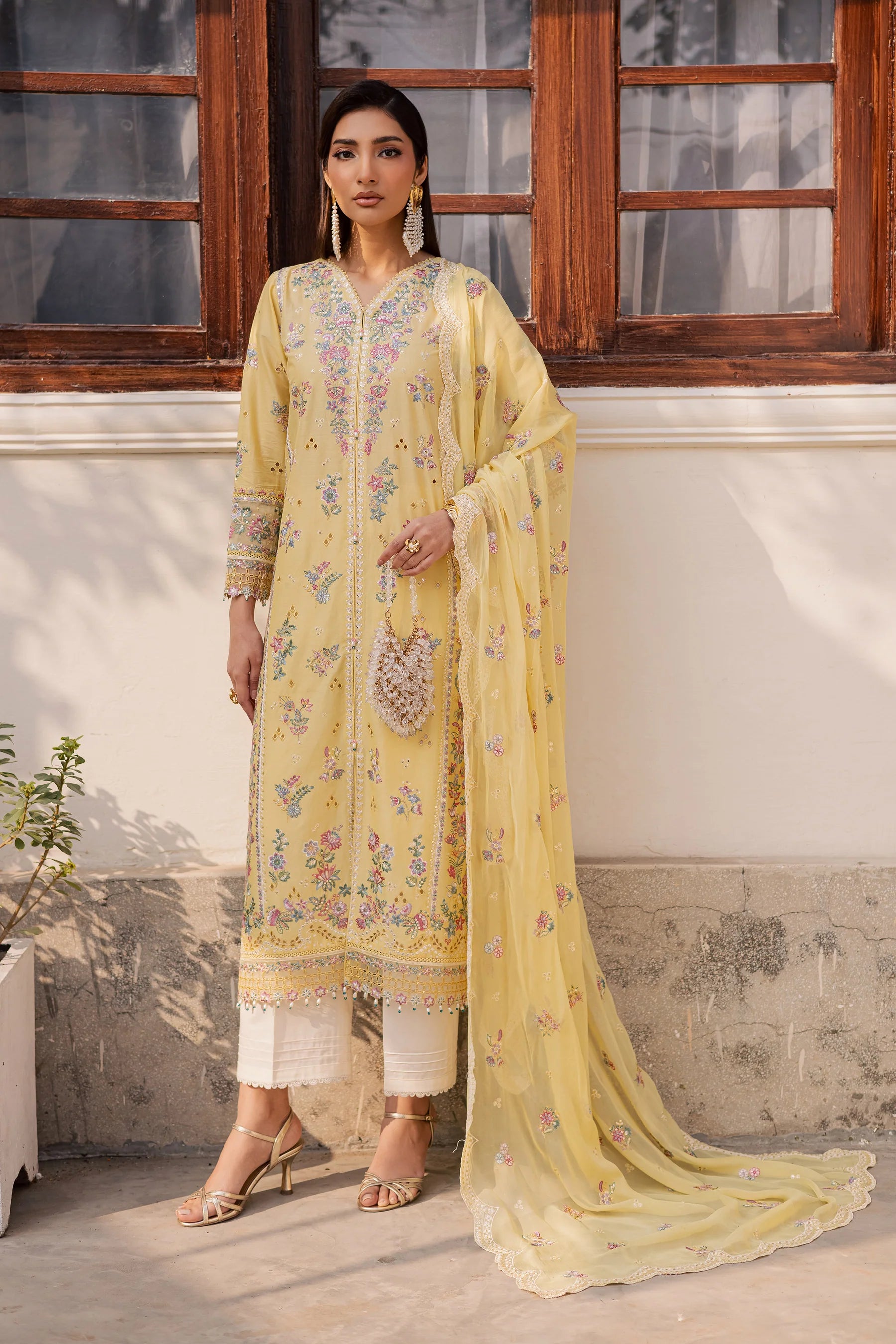 Sundip 3Pc Festive Embroidered Dress