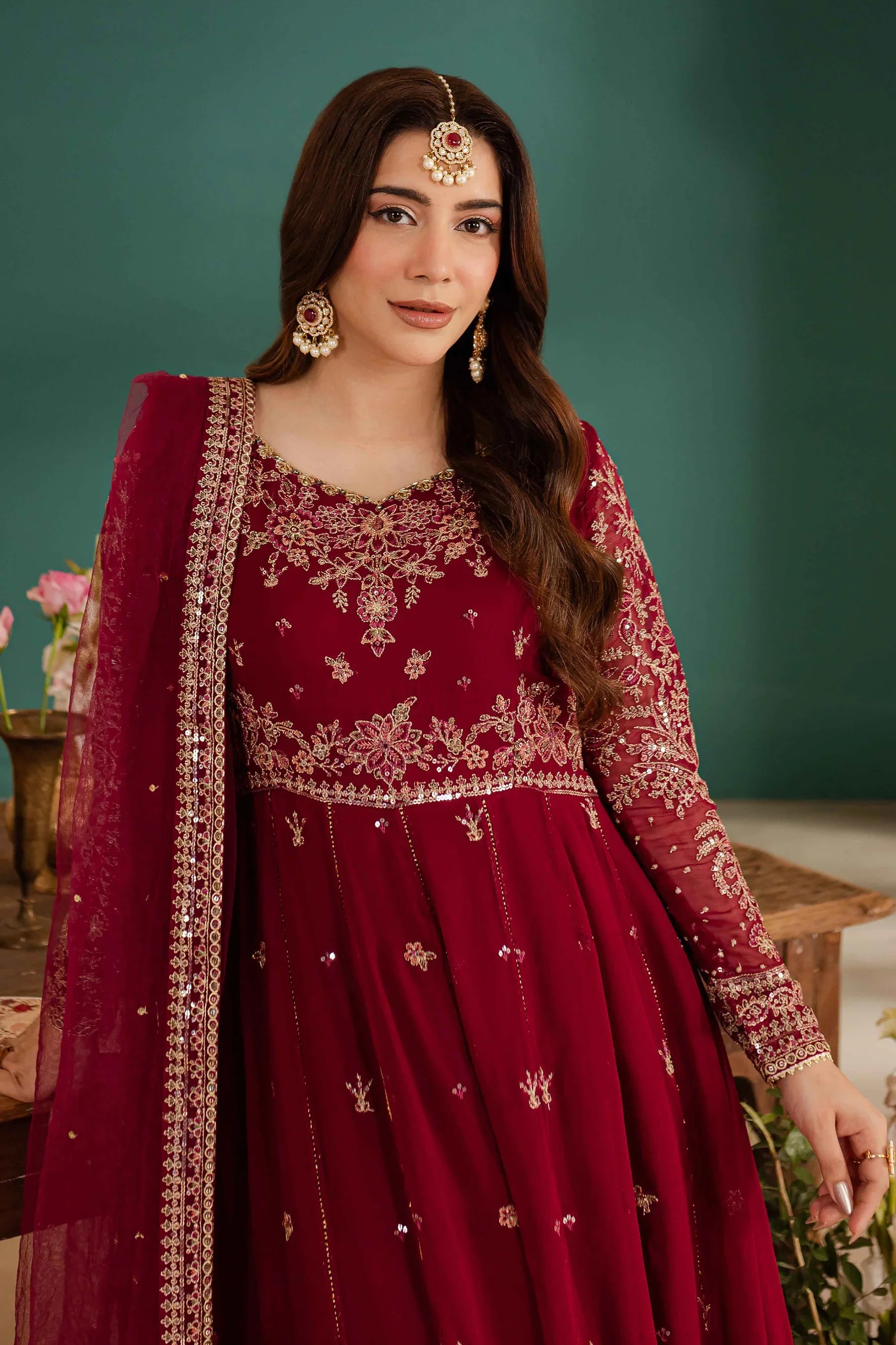 Zauq 3Pc Embroidered Luxe Pret