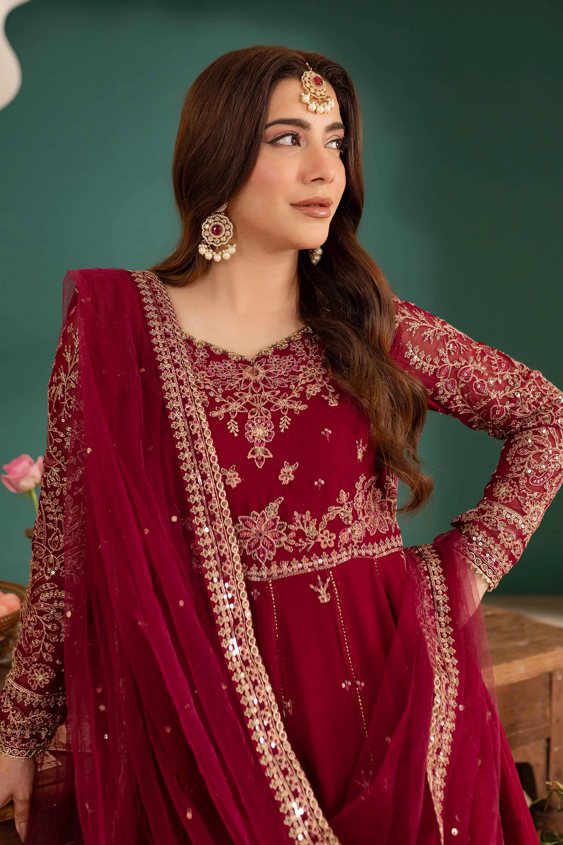 Zauq 3Pc Embroidered Luxe Pret
