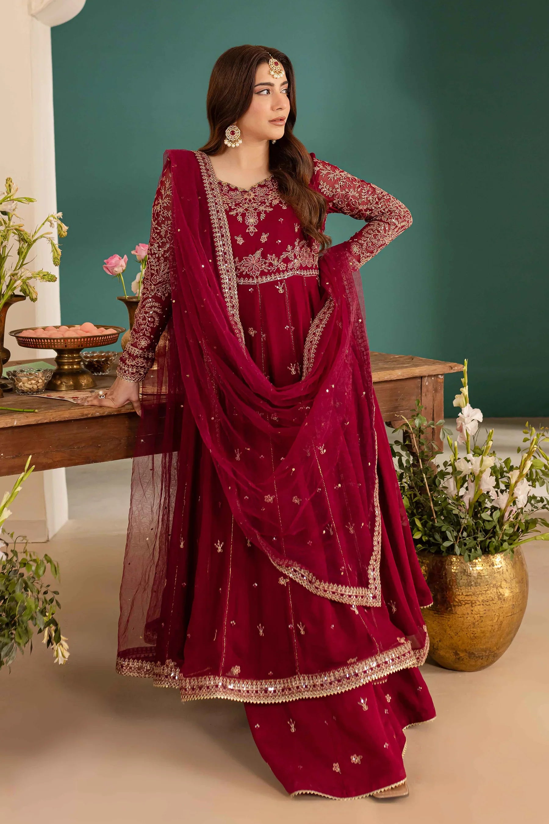 Zauq 3Pc Embroidered Luxe Pret
