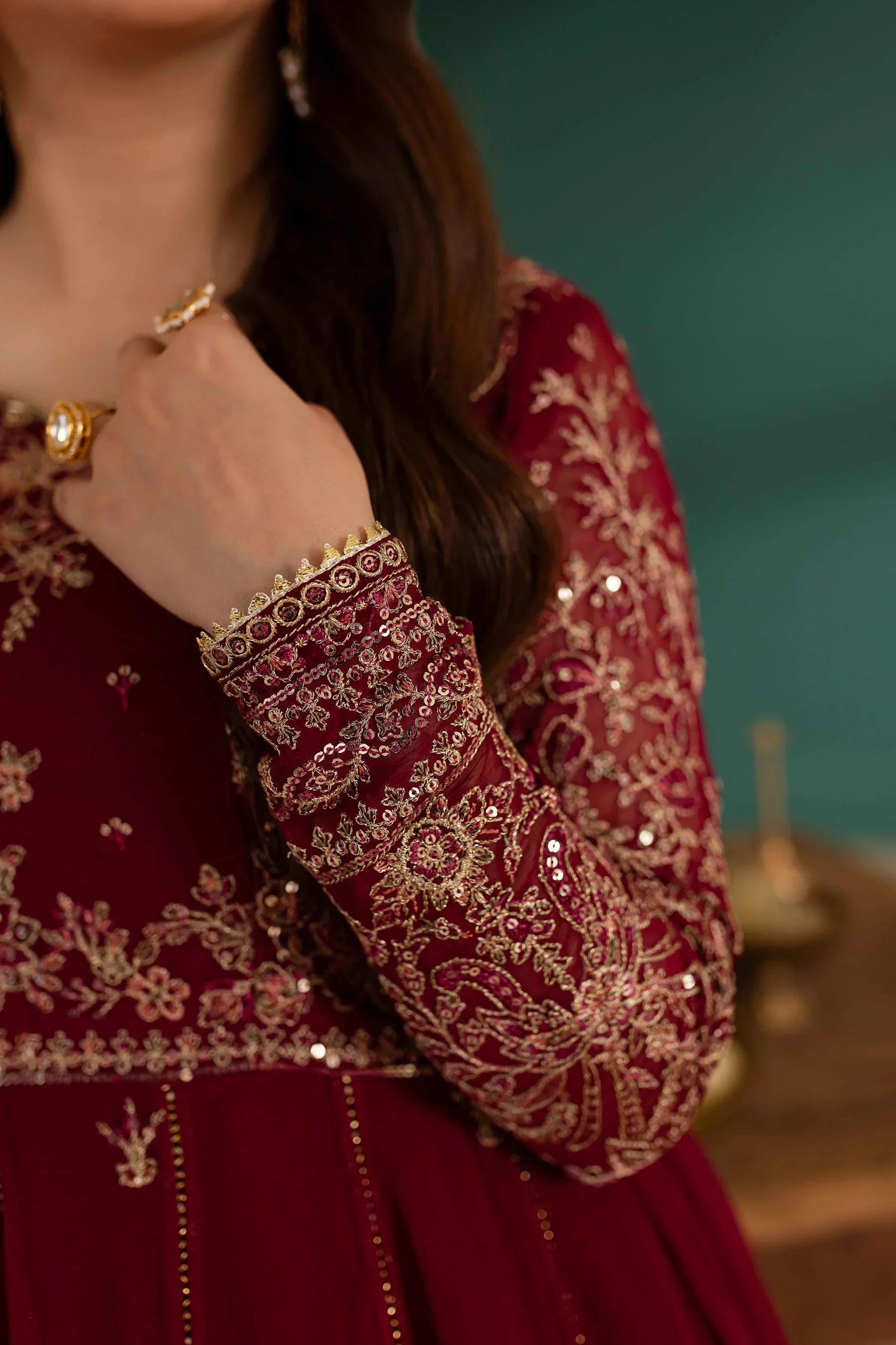 Zauq 3Pc Embroidered Luxe Pret