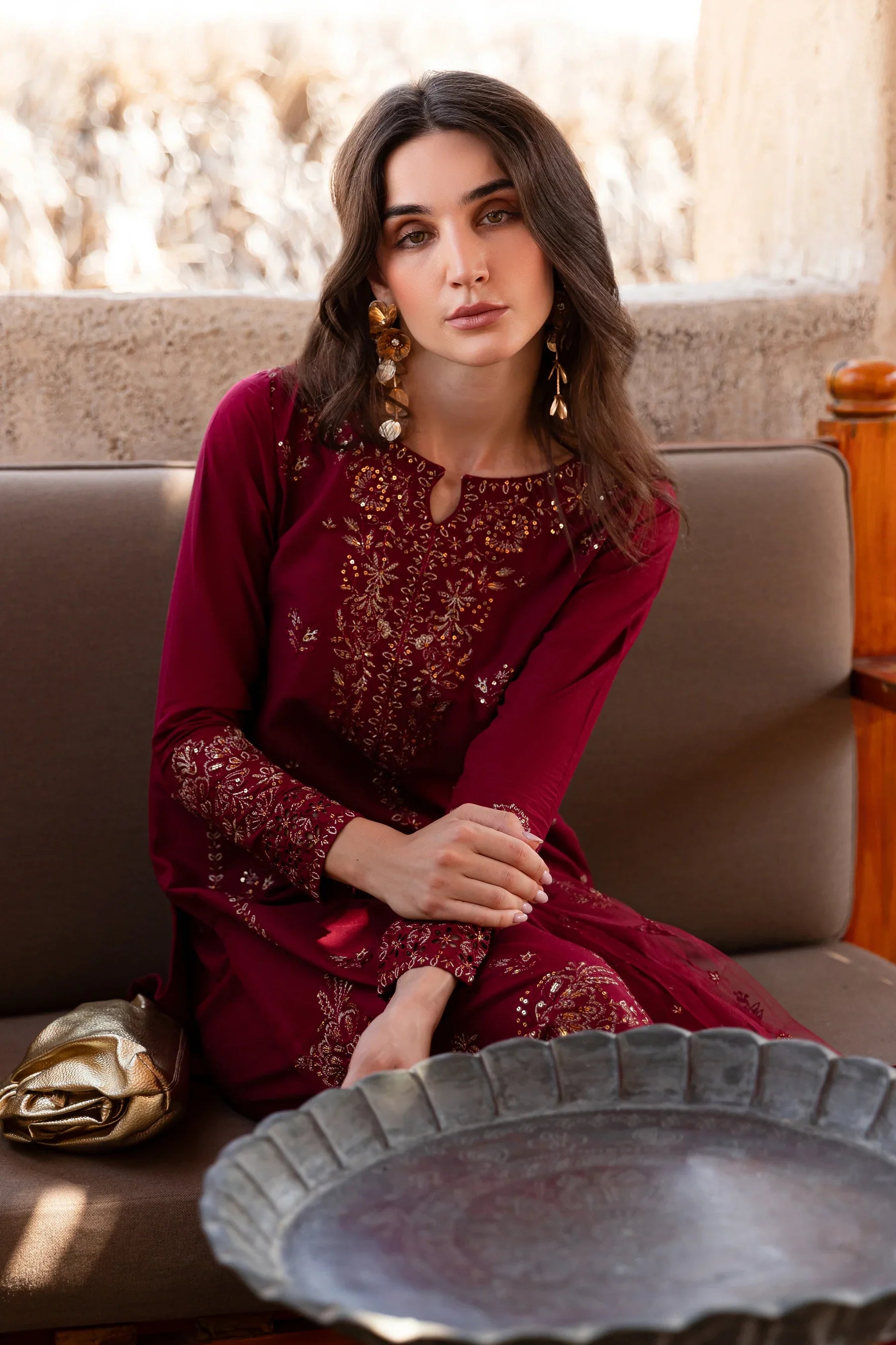 Zyra 3Pc Embroidered Dress
