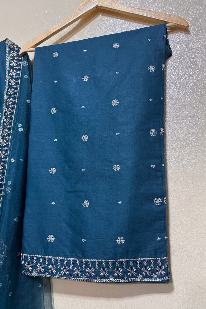 Best Selling - Eloura 3Pc Embroidered Lawn Dress